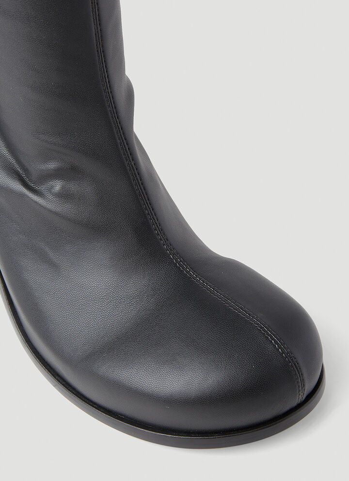 Balenciaga o1mt1gz1024 Mallorca Boot M80 Soft Leather in Black Size US 6 / IT 36 - 6 Thumbnail