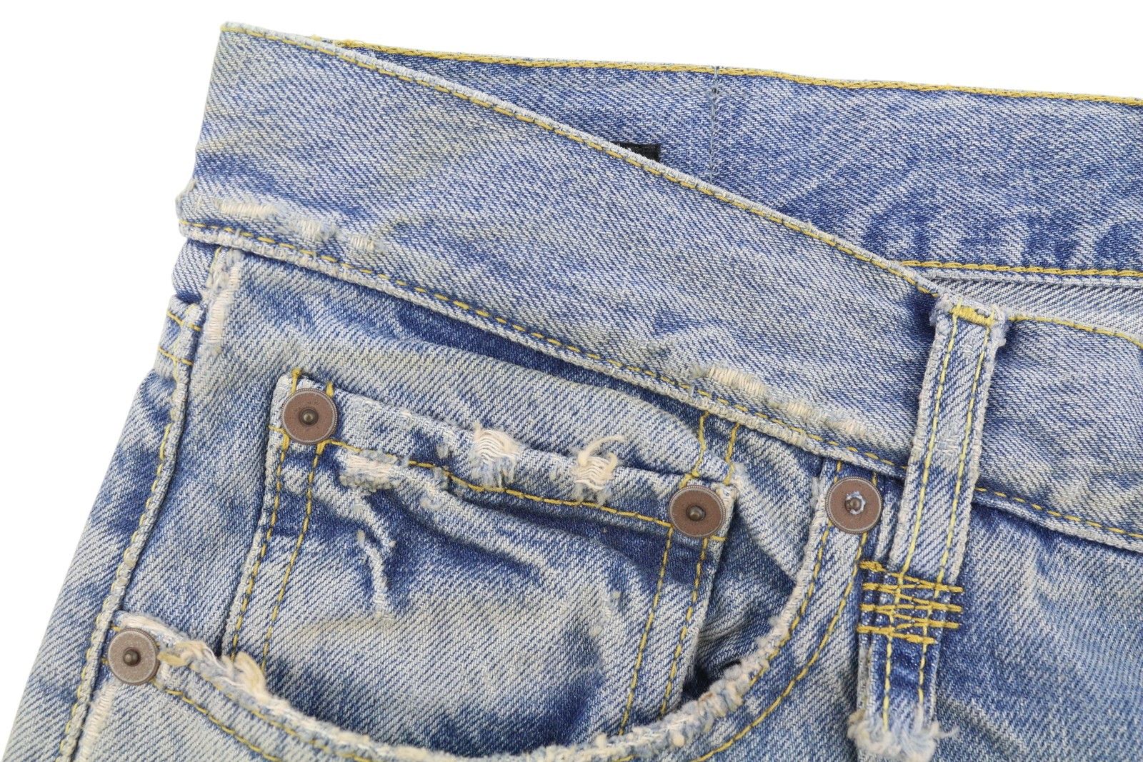 R13 WAYNE 33 Merrin Blue Faded PF25 Jeans 87208 Size US 33 - 11 Thumbnail