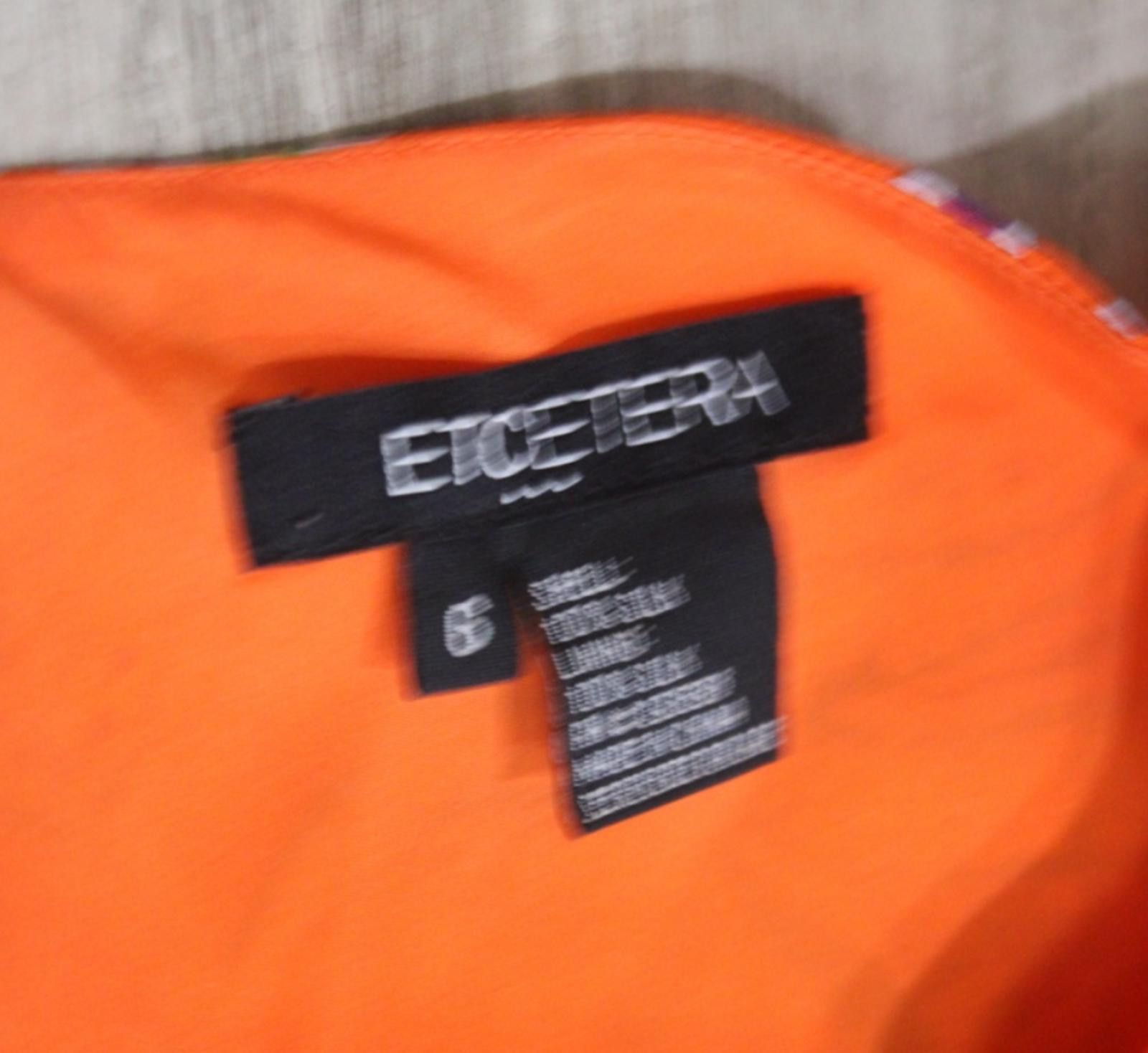 Other Etcetera Women's 6 Orange Floral One-Shoulder Sleeveless Top Size M / US 6-8 / IT 42-44 - 4 Thumbnail