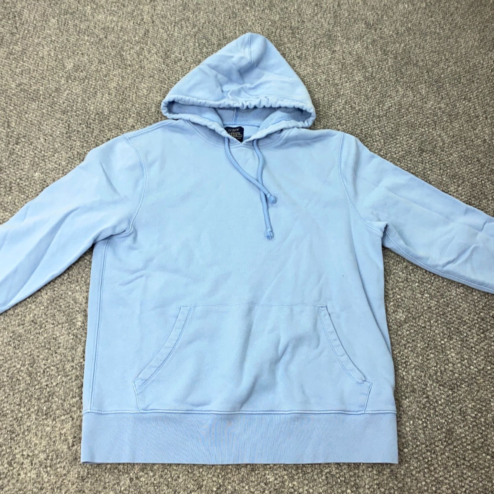 J.Crew VINTAGE J.CREW Fleece Hoodie Shirt Womens Large Blue Sweatshirt Pullover Hooded Casual Outerwear, 90s-inspired Womens Hoodie Size L / US 10 / IT 46 - 2 Thumbnail