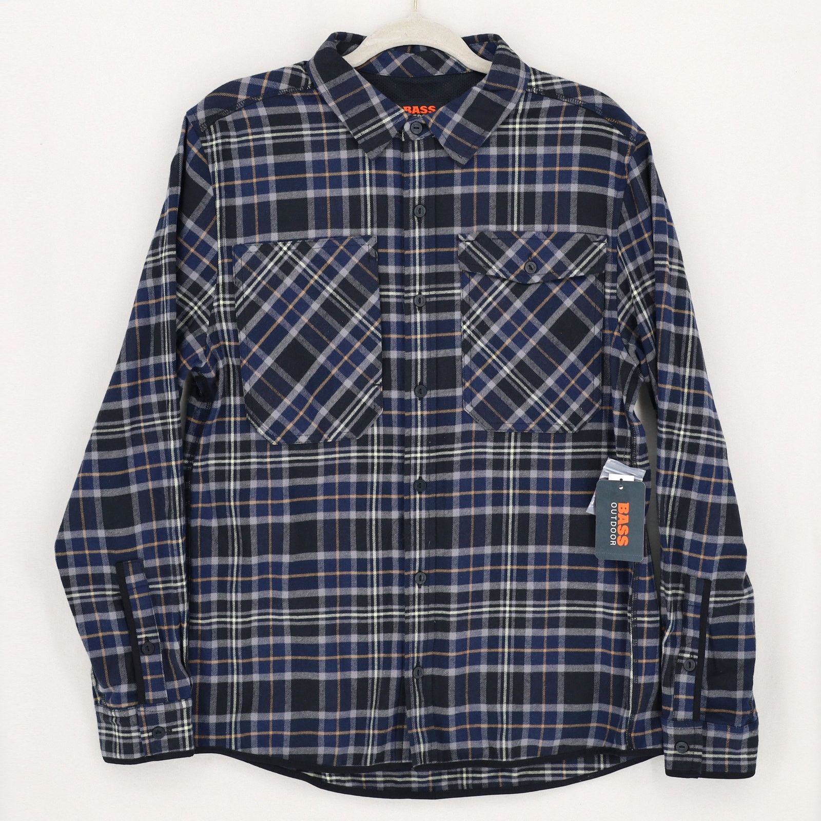 Bass Bass Outdoor Men's Black Plaid Long Sleeve Shirt Size S Size US S / EU 44-46 / 1 - 2 Thumbnail