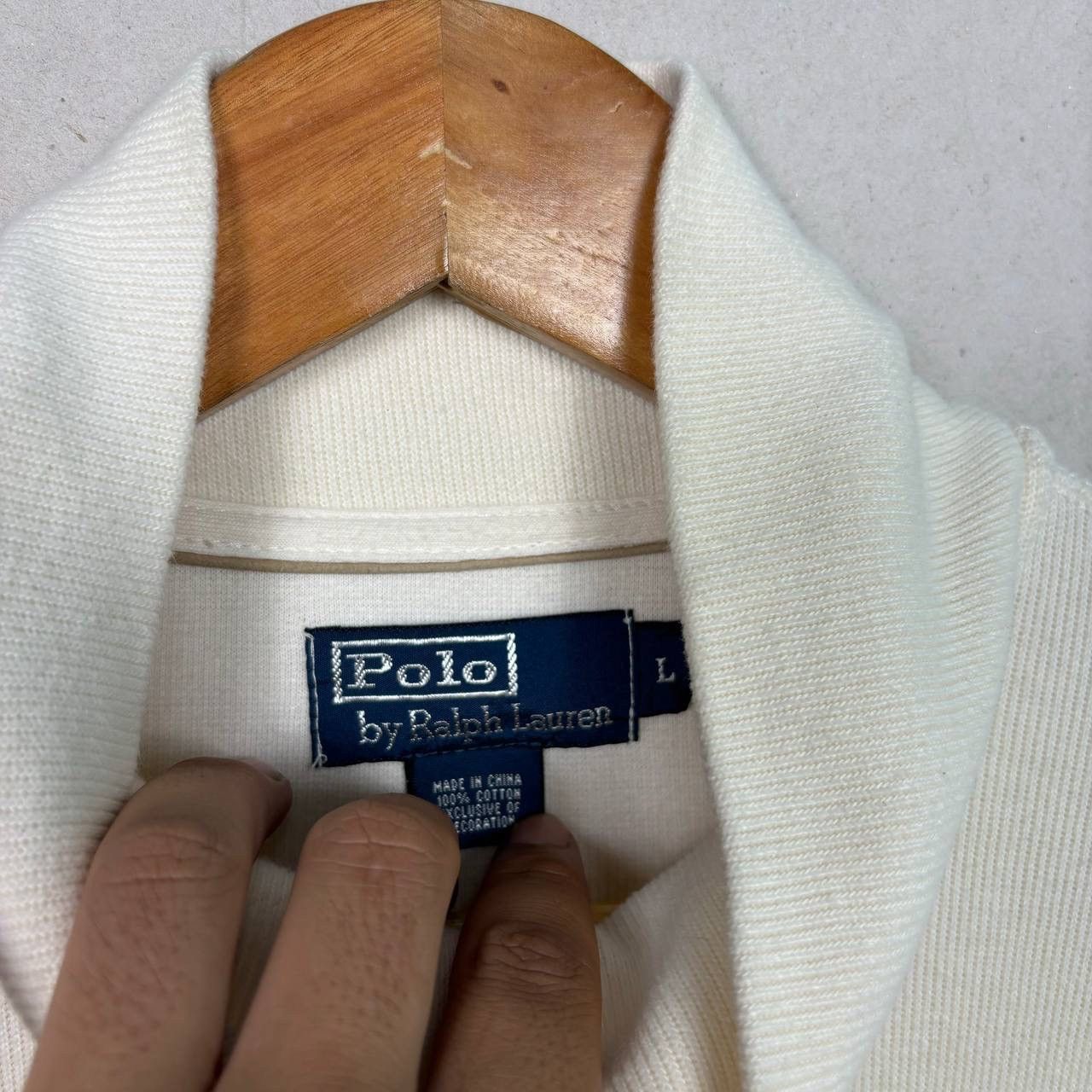 Polo Ralph Lauren Polo Ralph Lauren Pony Half-zip Sweatshirt Cream Size US L / EU 52-54 / 3 - 7 Thumbnail