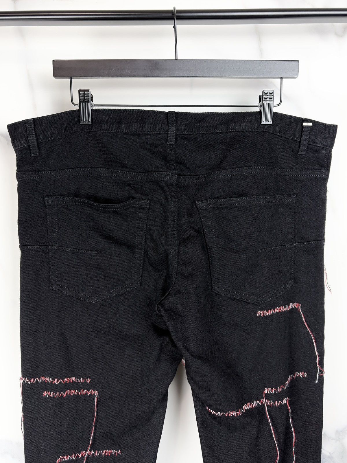 Dior AW16 Dior Homme Red Yarn Stitched Denim Jeans KVA Unaltered Size US 38 / EU 54 - 6 Thumbnail
