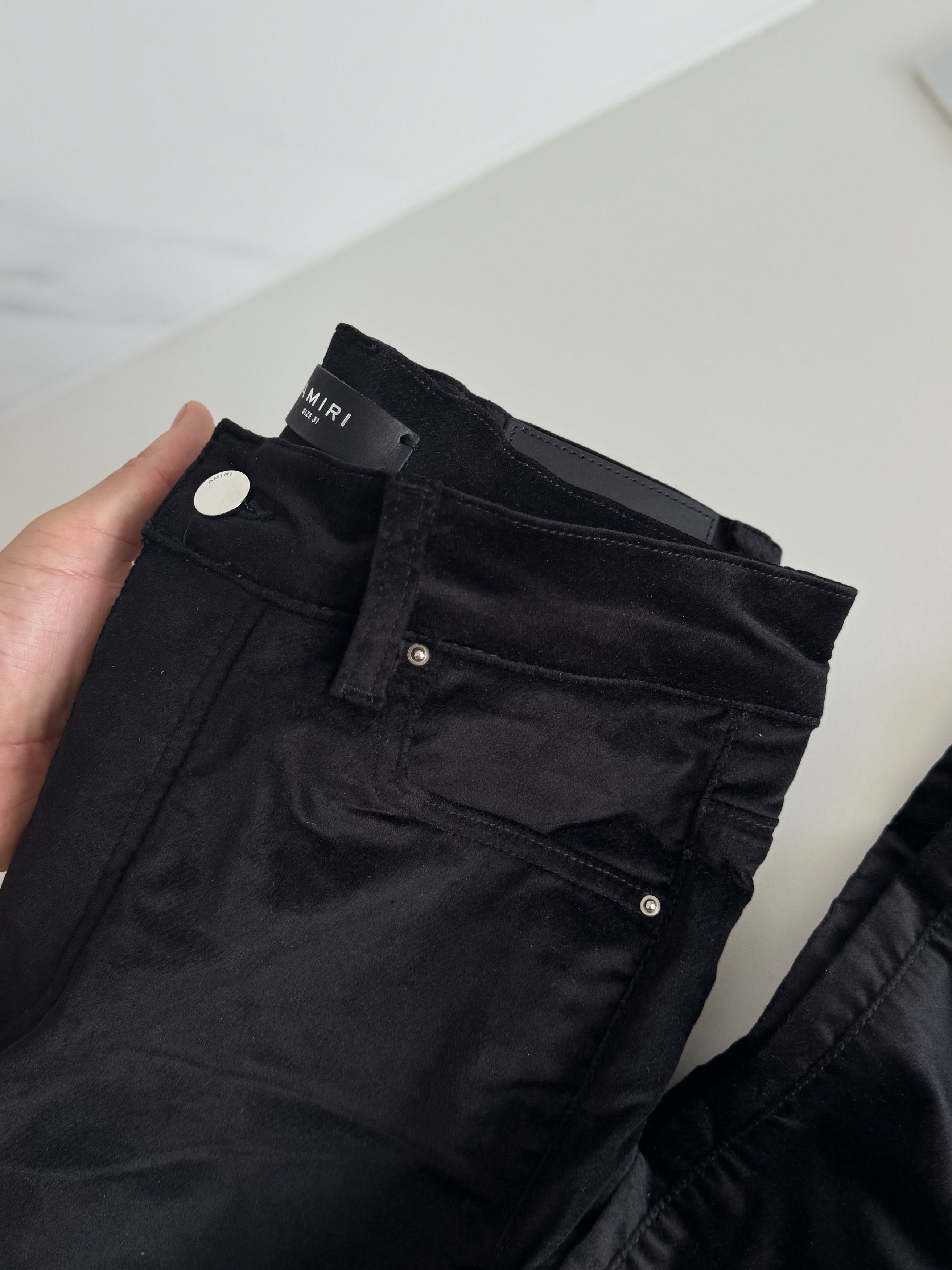 Amiri AMIRI VELOUR SKINNY STACK | SIZE 31 Size US 31 - 6 Thumbnail