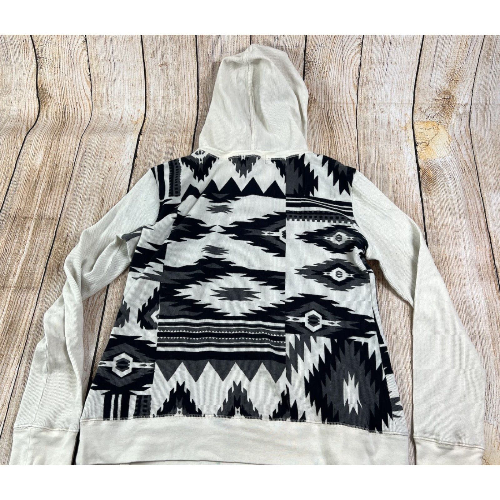 Ralph Lauren Lauren Ralph Lauren Active Shirt Womens L Hooded Pullover Thermal Aztec Geometric Pattern Hoodie Pullover Casual Crew Neck Multicolor 100% Cotton Size L / US 10 / IT 46 - 2 Thumbnail