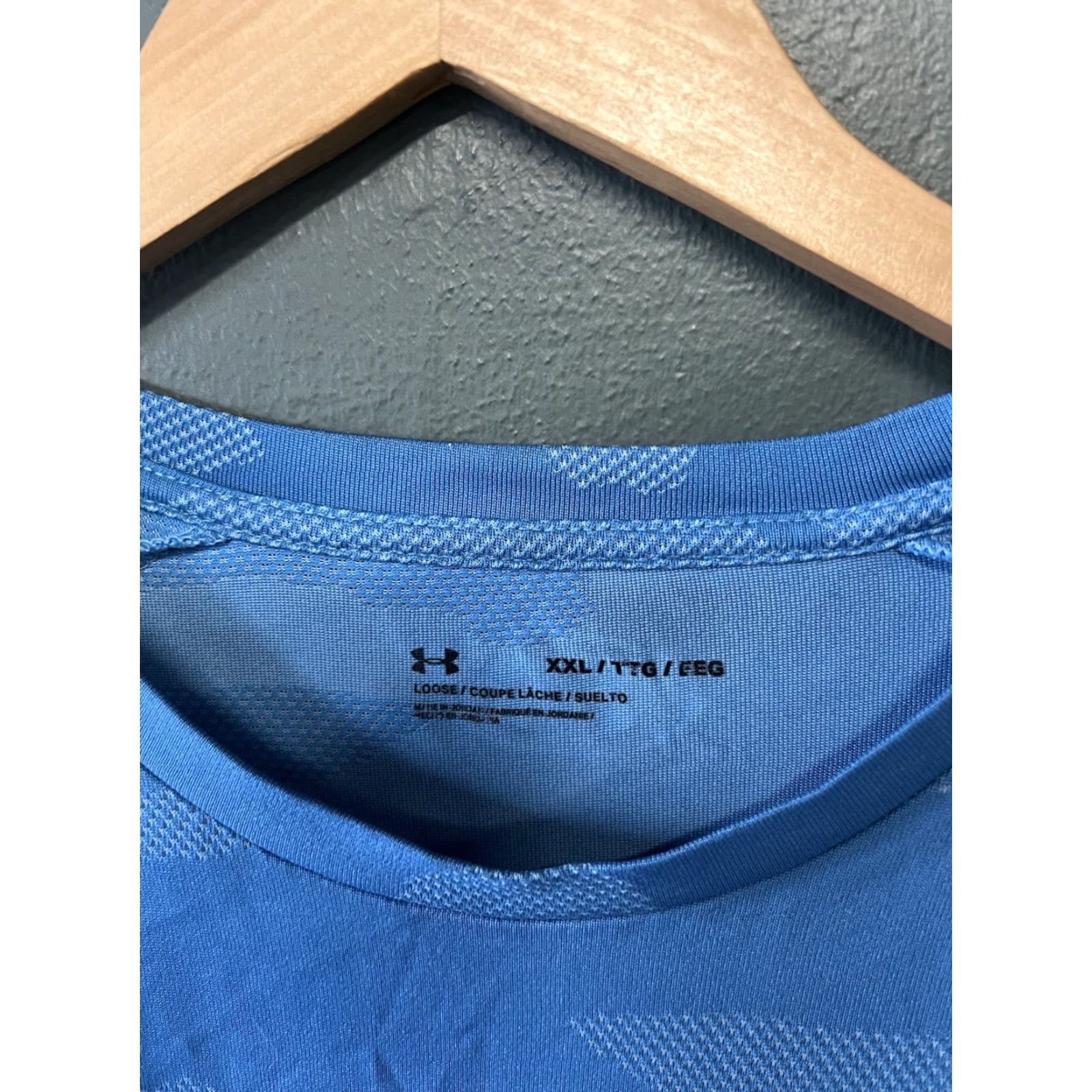Under Armour Under Armour Mens Blue Short Sleeve Camo T-Shirt 2XL Athletic Pullover Shirt Regular Width Shirt Mens Camouflage Activewear Size US XXL / EU 58 / 5 - 3 Thumbnail