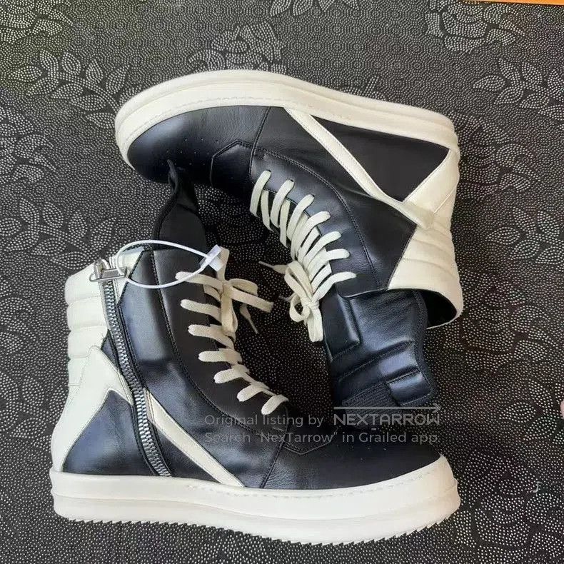 Rick Owens Rick Owens High Top Leather Sneakers Black. Size US 10 / EU 43 - 2 Thumbnail