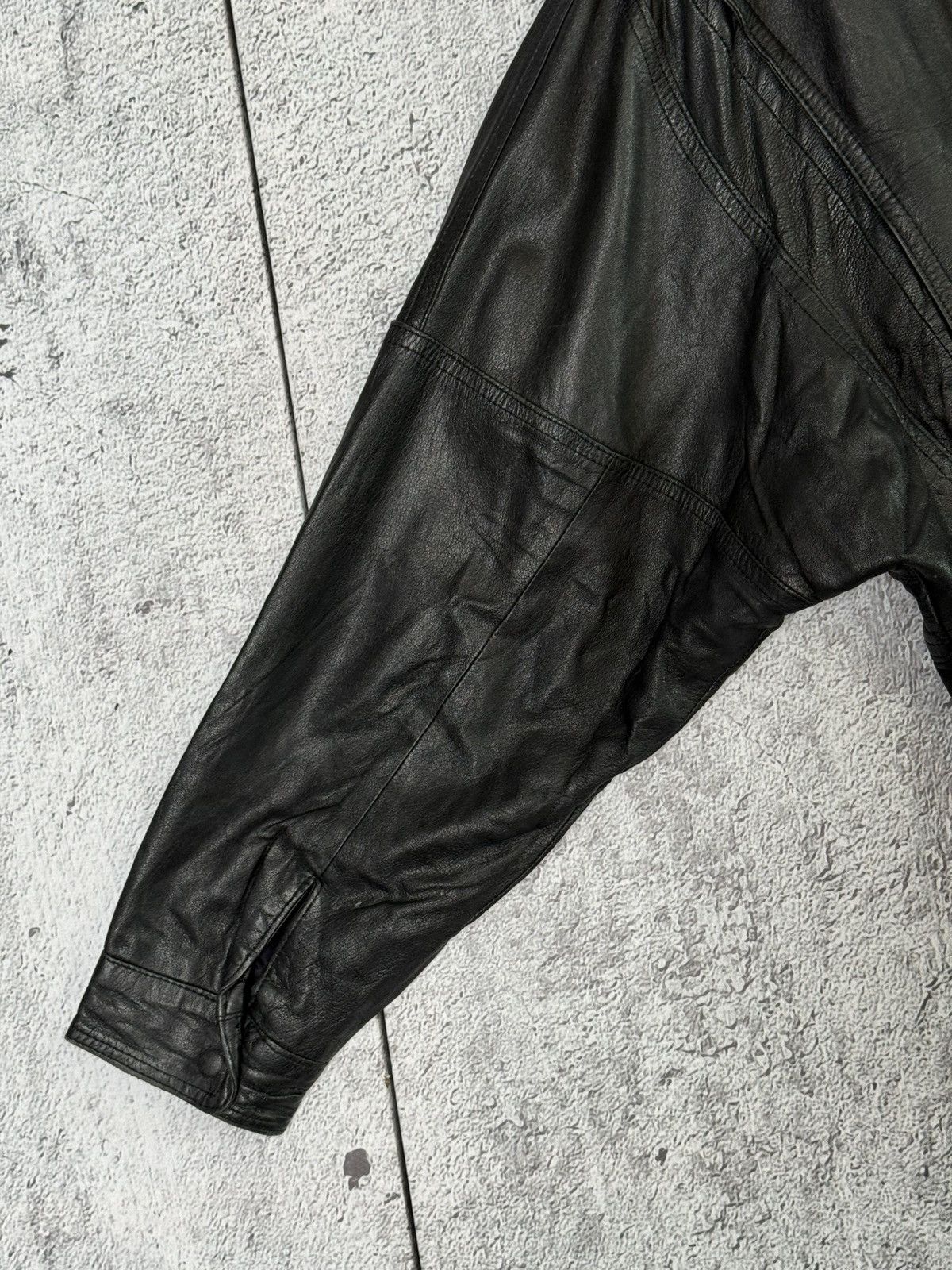 Diesel Diesel Oversized Leather Bomber Jacket Embroidered Big Logo Size US XL / EU 56 / 4 - 9 Thumbnail