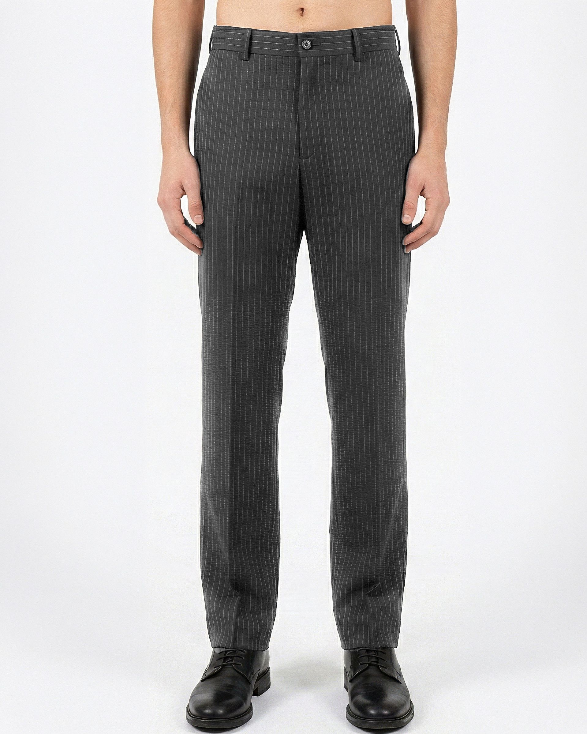 Miu Miu Pinstriped Trousers Virgin Wool Size US 34 / EU 50 - 1 Thumbnail