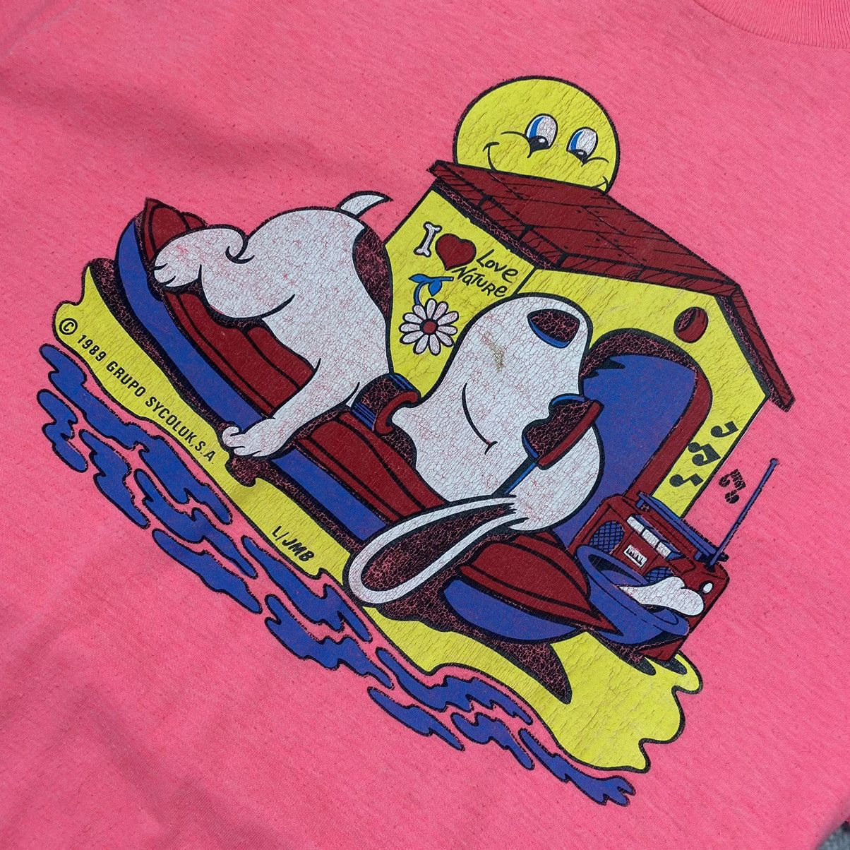 Disney Vintage Disney Snoopy 1989 Big logo rare cartoon tee Size US M / EU 48-50 / 2 - 4 Thumbnail