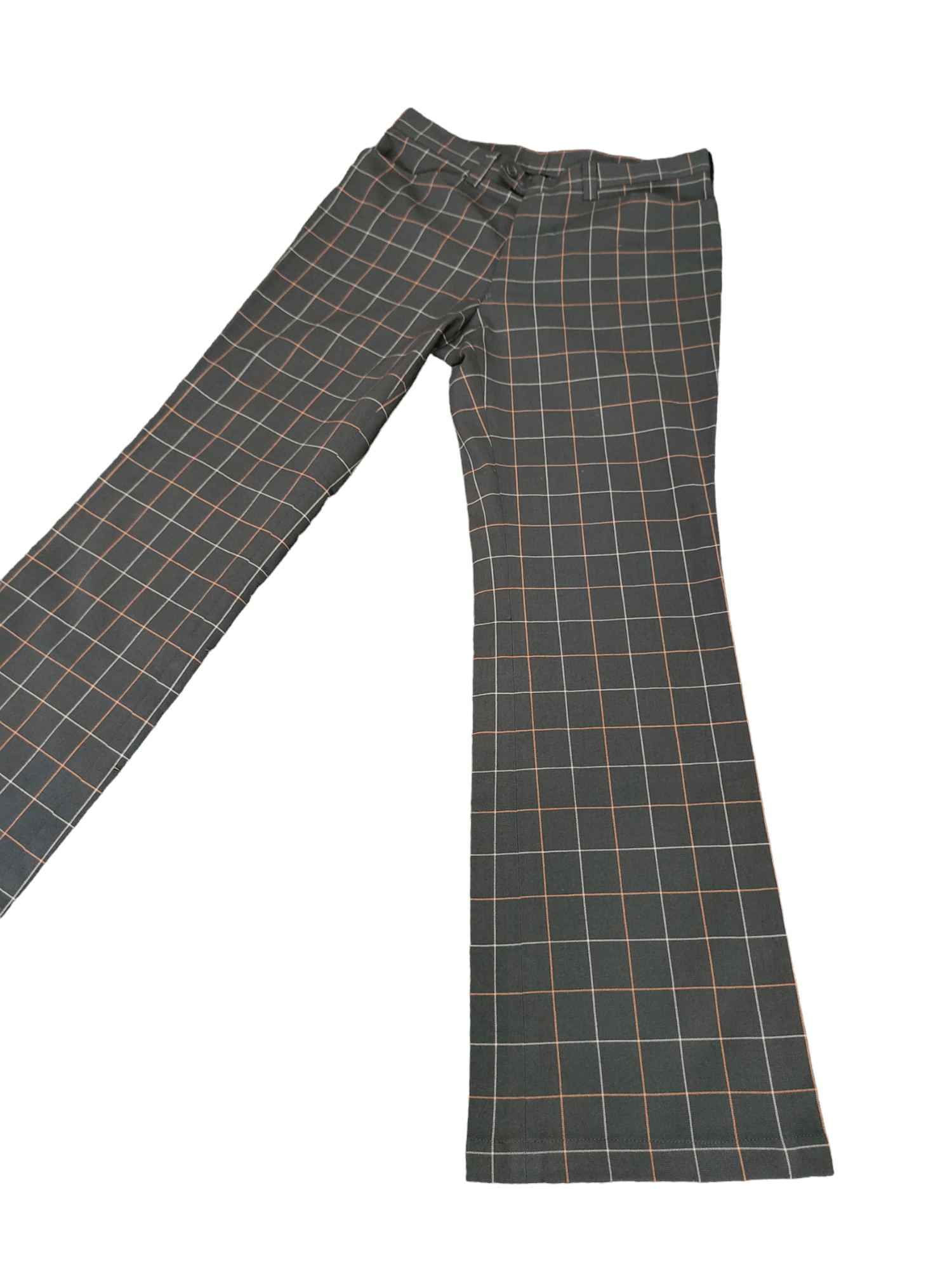 Flare Pants Tornado Mart Checkered Plaid Boot Cut Streetwear