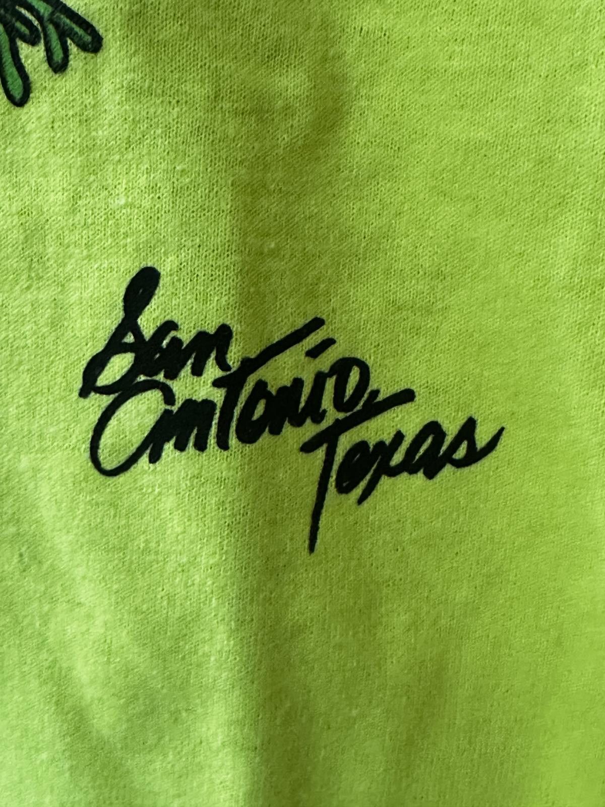 Jerzees Jerzees Tropical T-Shirt - San Antonio, Texas - Neon Green Size US M / EU 48-50 / 2 - 3 Thumbnail