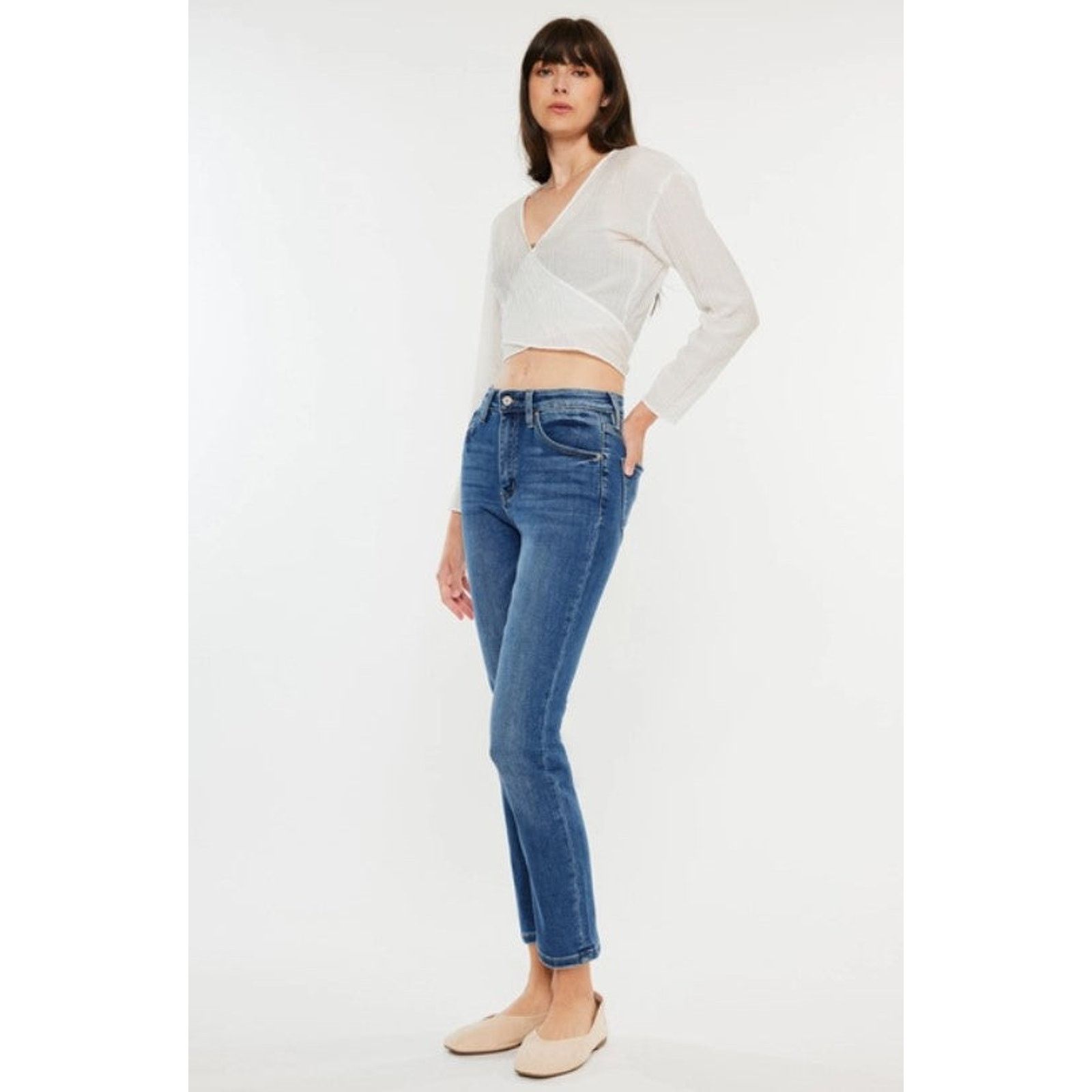 Kancan USA High Rise Slim Straight Jeans-Size 1 Size 24" / US 00 / IT 34 - 2 Thumbnail