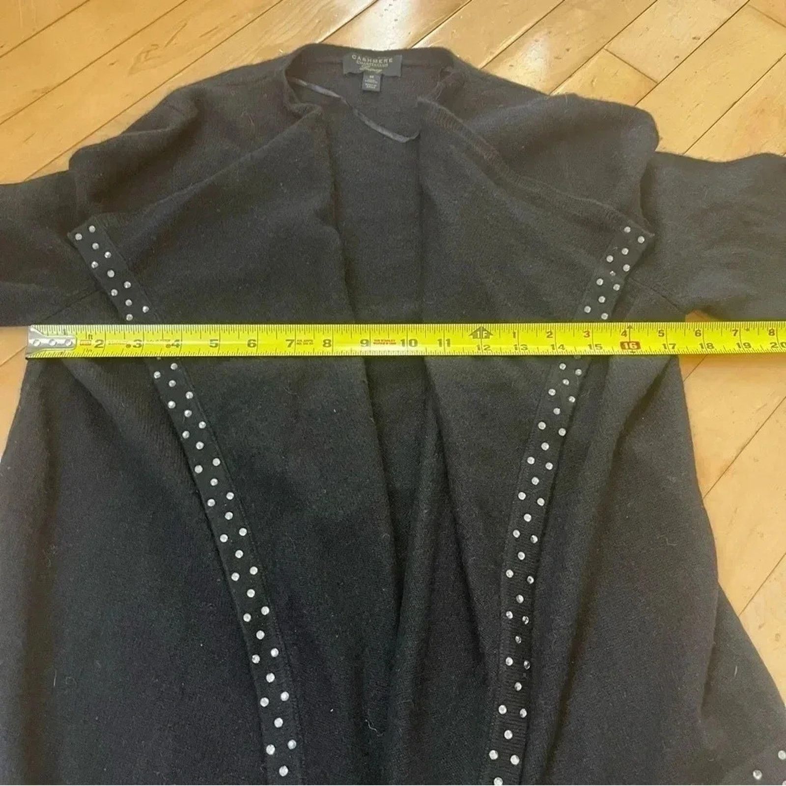 Charter Club Charter Club Luxury Black Cashmere Open Cardigan Size M Size M / US 6-8 / IT 42-44 - 6 Thumbnail