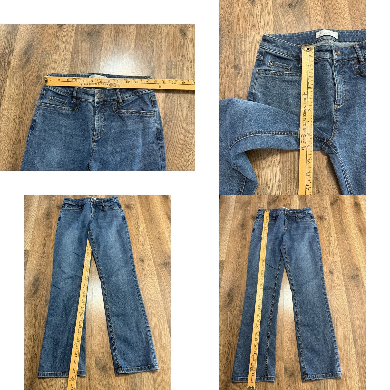 J. Jill VINTAGE? (No) J. Jill Jeans Womens Size 2 Blue Denim Smooth Fit Straight Leg 5-Pocket Design Regular Stretch Size 26" / US 2 / IT 38 - 8 Thumbnail