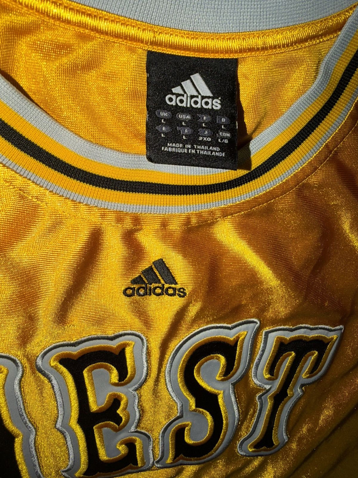 Adidas Vintage NBA All Star West #3 satin Jersey gold men’s large Size US L / EU 52-54 / 3 - 5 Thumbnail