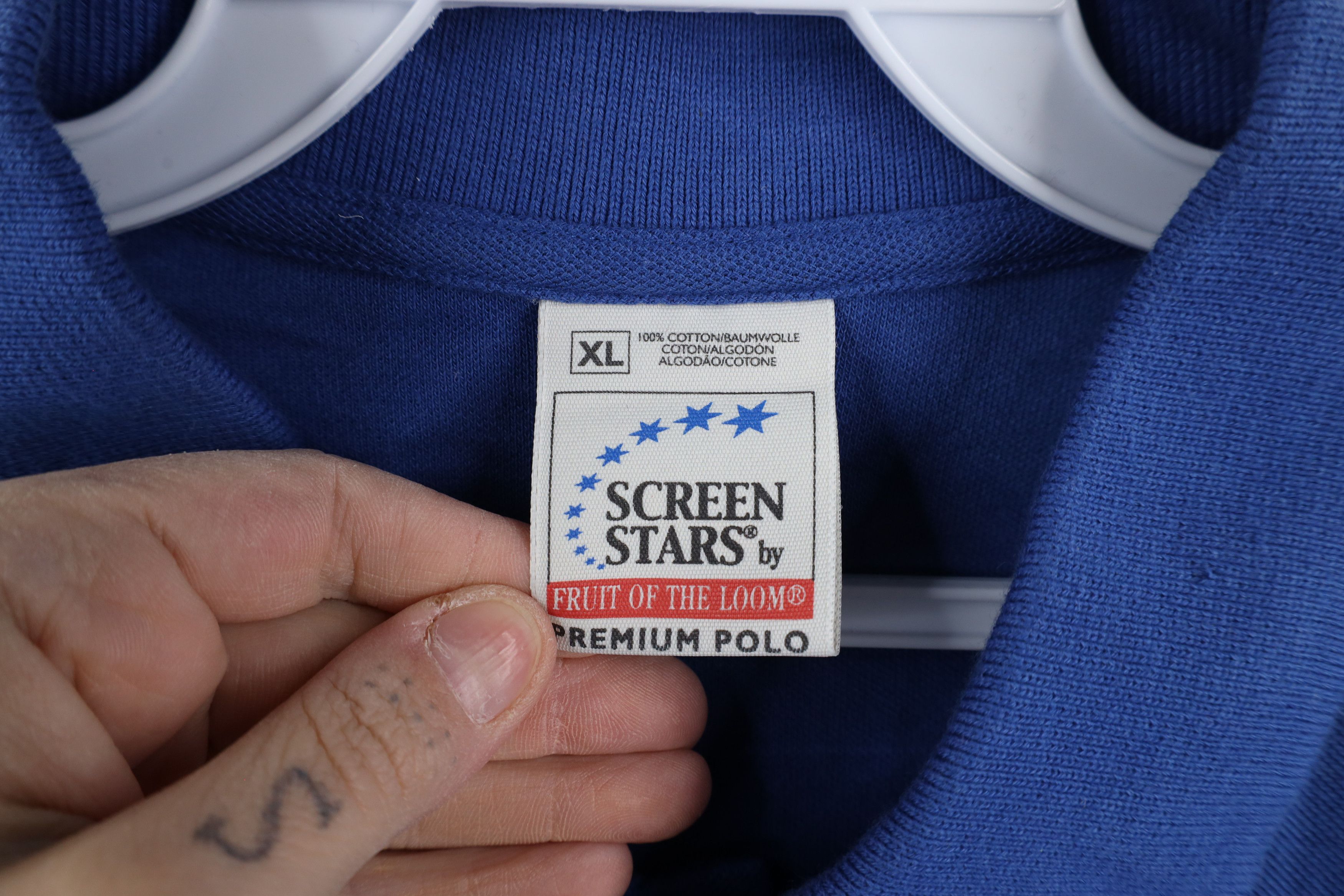 Vintage Vintage 90s Streetwear Out Ireland Collared Polo Shirt Blue Size US XL / EU 56 / 4 - 7 Thumbnail