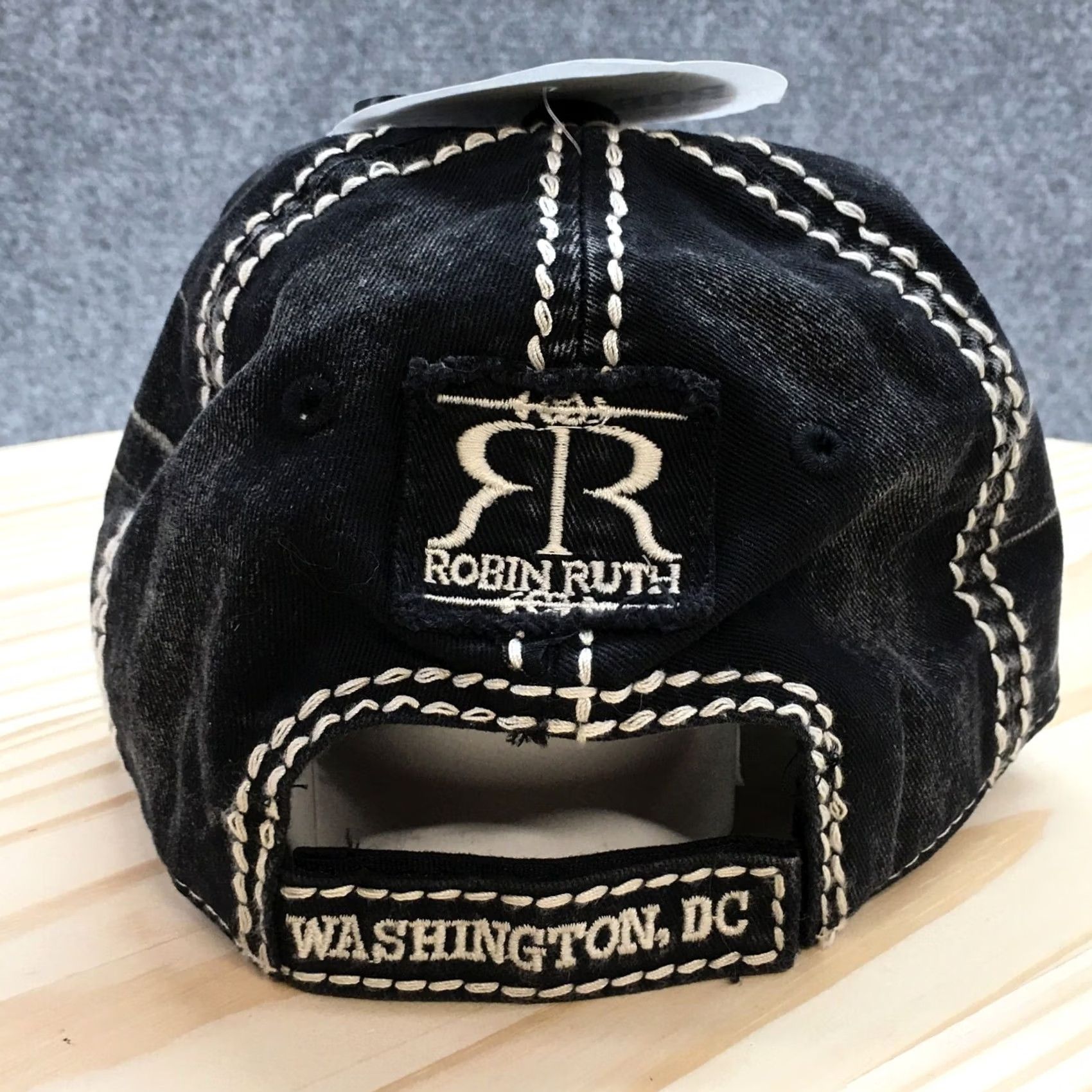 Vintage Washington DC Robin Ruth Baseball Cap Mens Black Gray OS Embroidered Logo NEW Size ONE SIZE - 6 Thumbnail