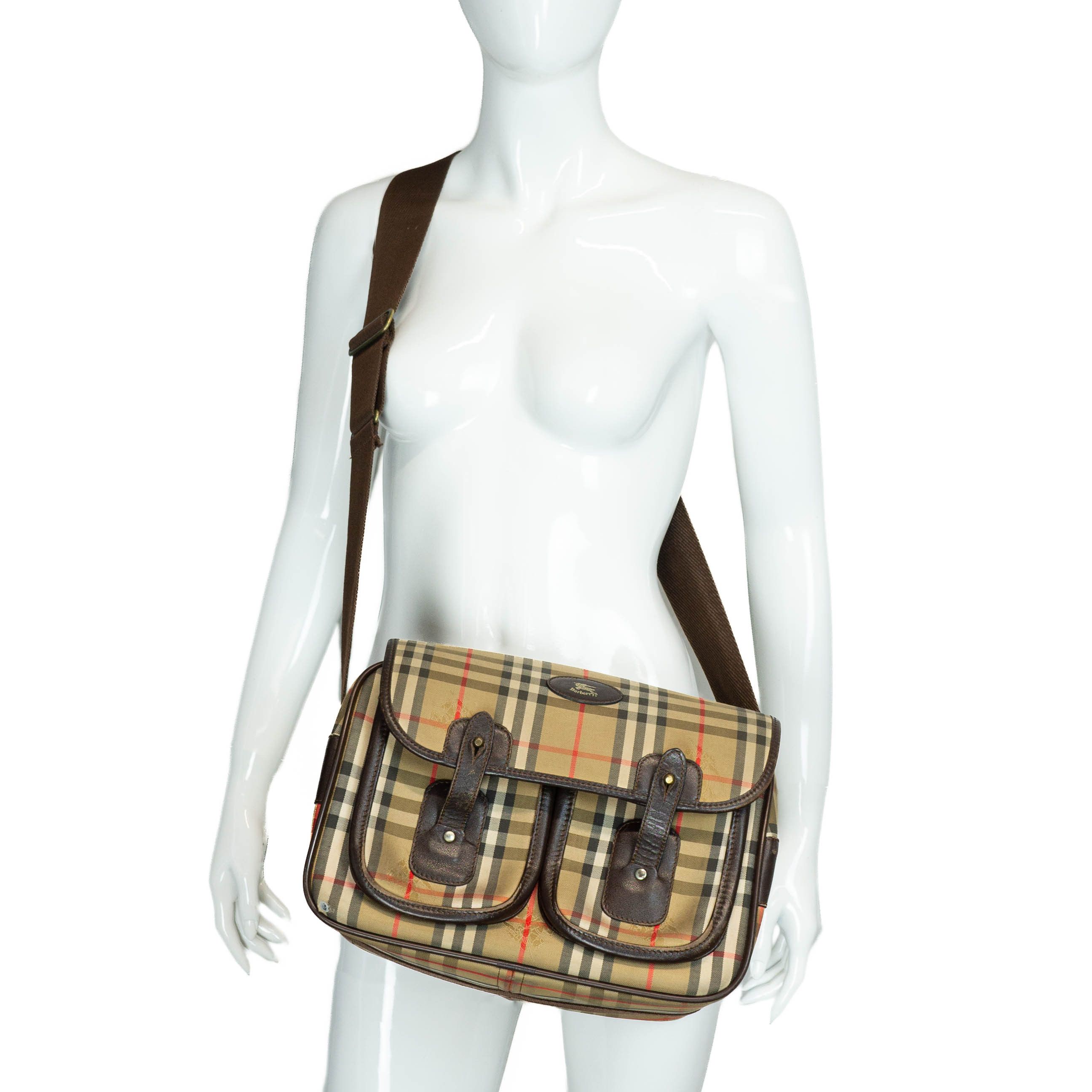 Burberry BURBERRY Check Monogram Camera Bag Crossbody Vintage 90s 00s Size ONE SIZE - 1 Thumbnail