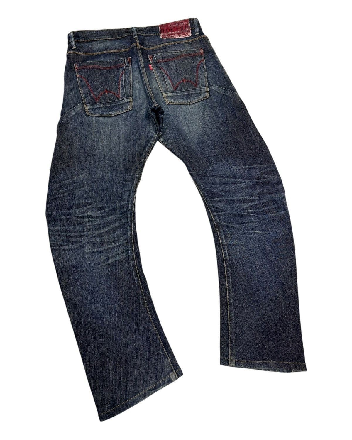 Kapital Edwin Blue Trip Curved Banana Cut Loose Jeans Size US 34 / EU 50 - 4 Thumbnail