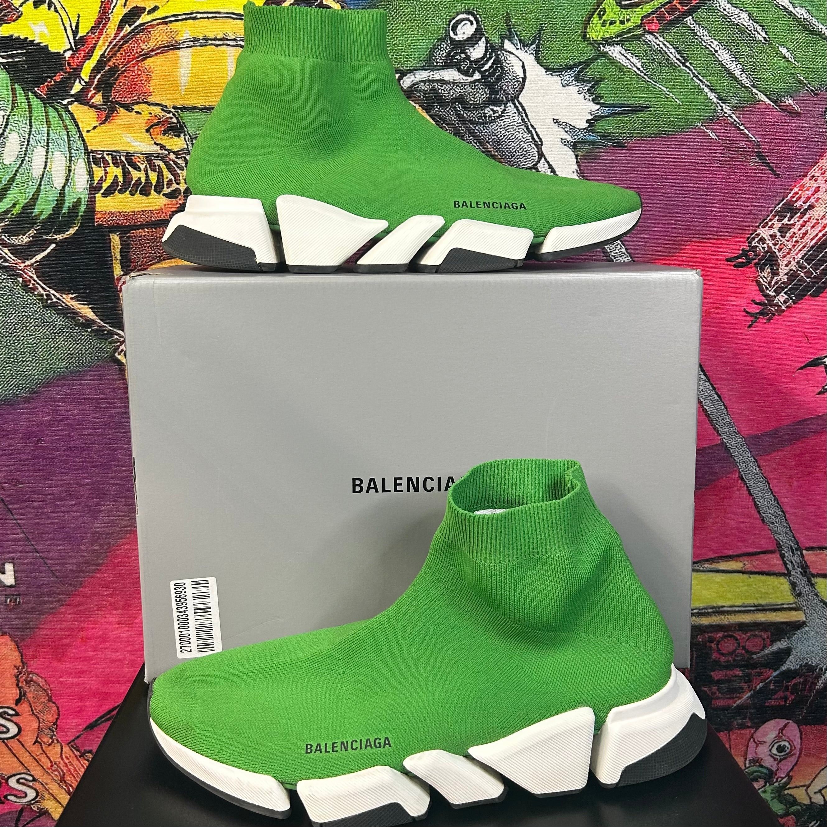 Balenciaga Balenciaga Speed Trainer Vert Fluo (Neon Green) Size 15 Size US 15 / EU 48 - 1 Thumbnail