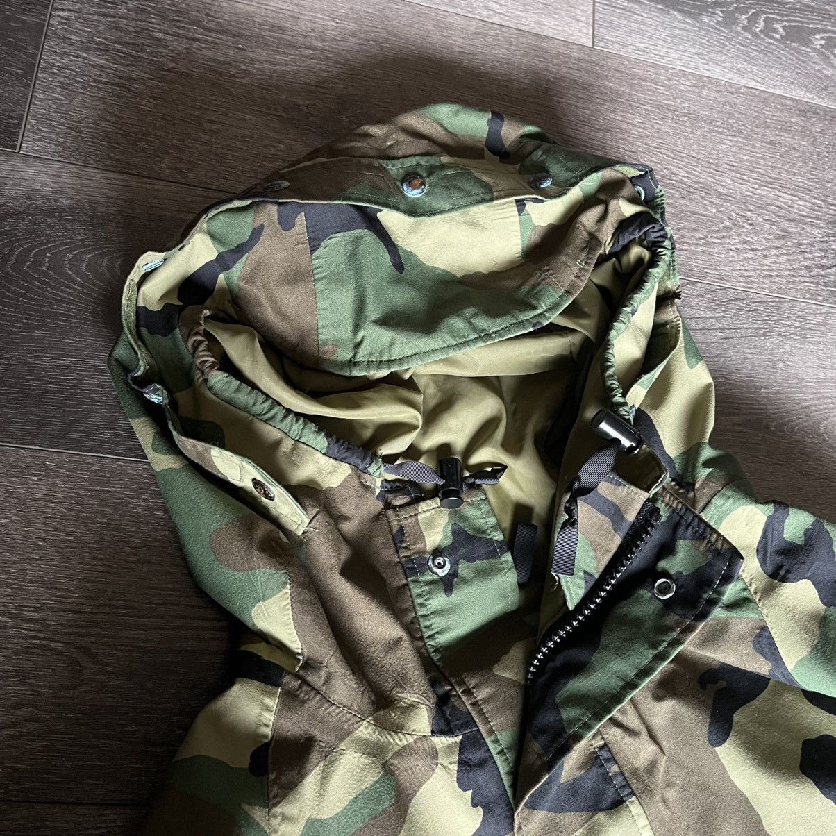 Vintage Vintage 1990s US Military Army Cold Weather Camo Print Parka Size US M / EU 48-50 / 2 - 13 Thumbnail