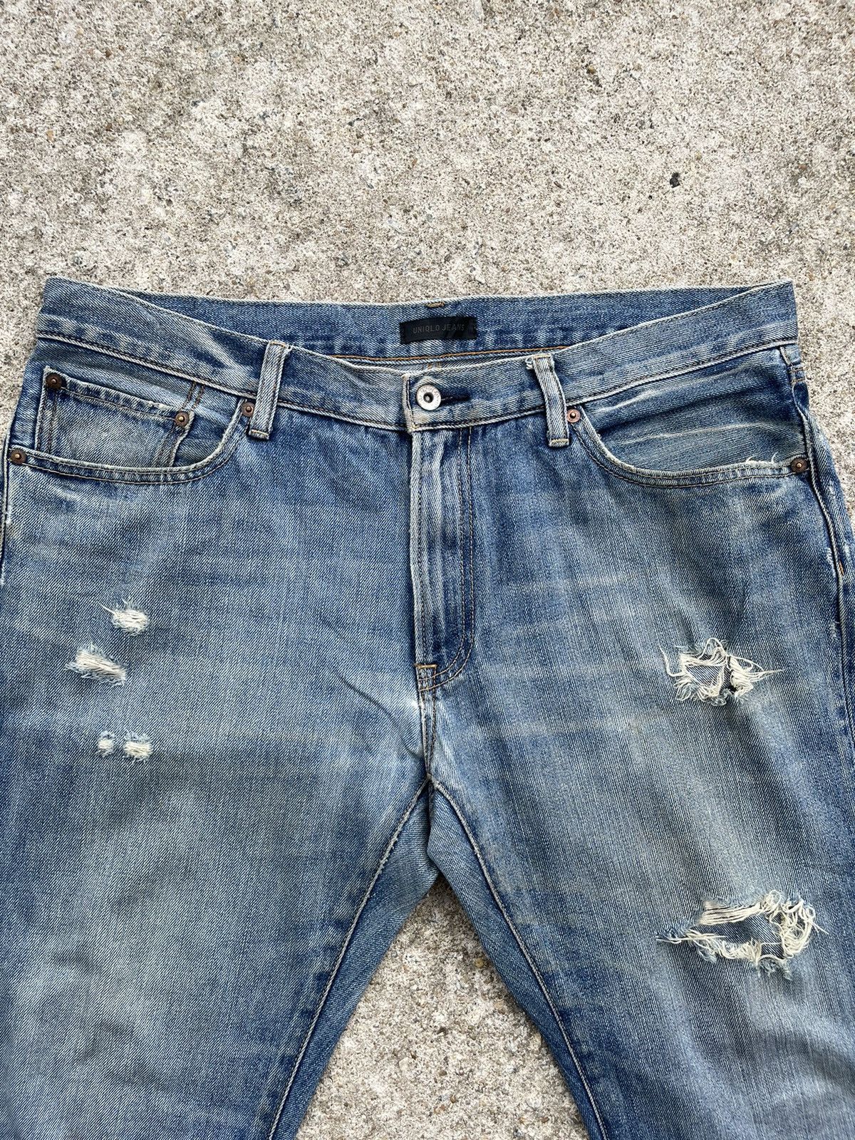 Japanese Brand × Jean × Uniqlo 🔥 Uniqlo Rusty Distressed Denim W30🔥 Size US 30 / EU 46 - 6 Thumbnail