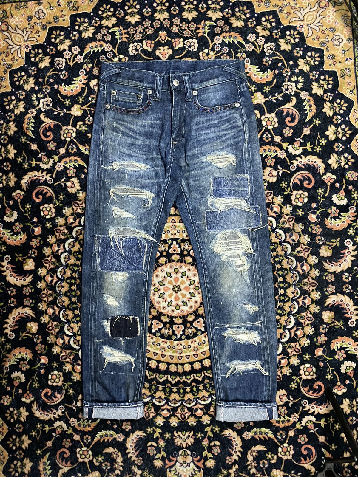 FranCisT MOR.K.S RARE! Francist Mor.k.s selvedge disteressed denim Size US 30 / EU 46 - 1 Thumbnail