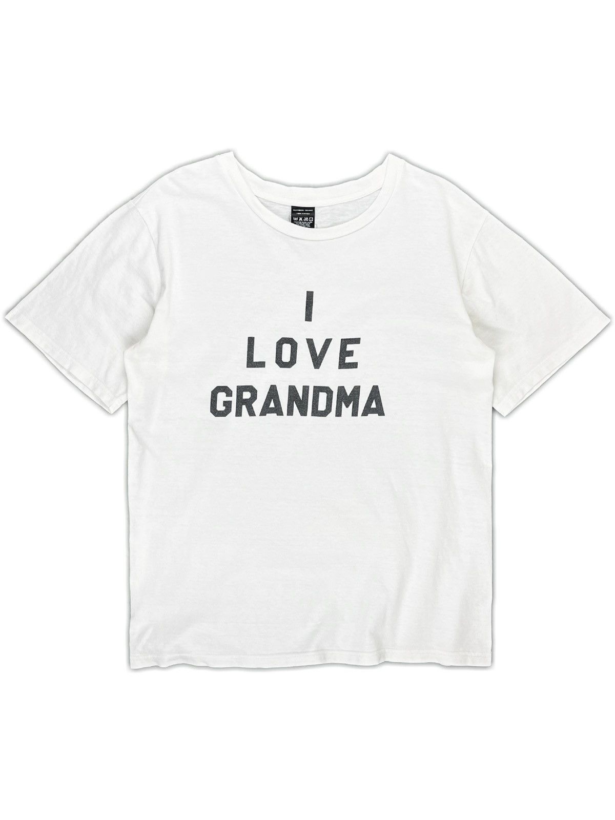 image of Number N Ine Number (N)Ine I Love Grandma Print Tshirt White, Men's (Size Medium)