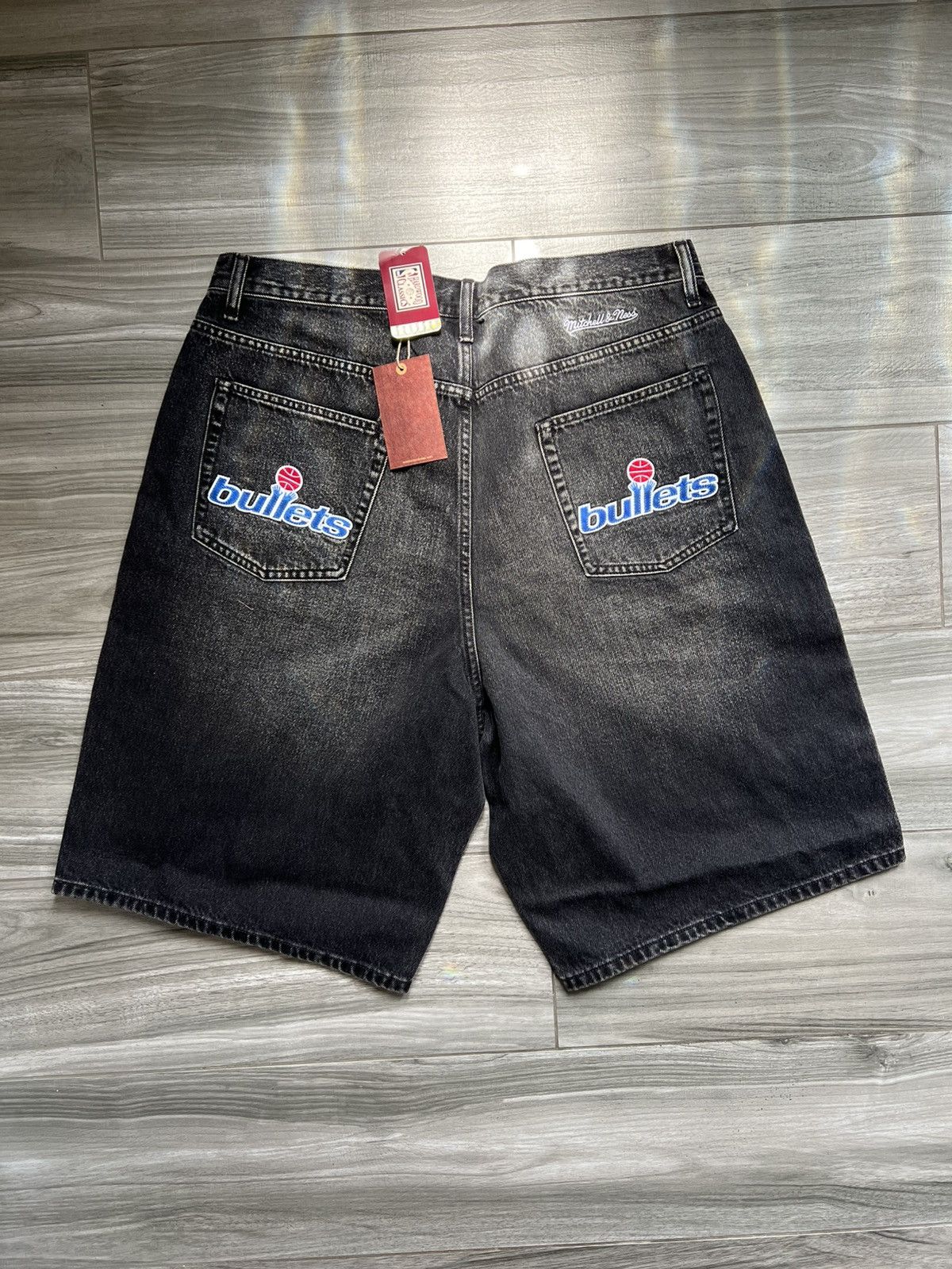 Mitchell & Ness × Supreme Supreme Mitchell & Ness Washington Bullets Denim Short Black Size US 38 / EU 54 - 2 Thumbnail