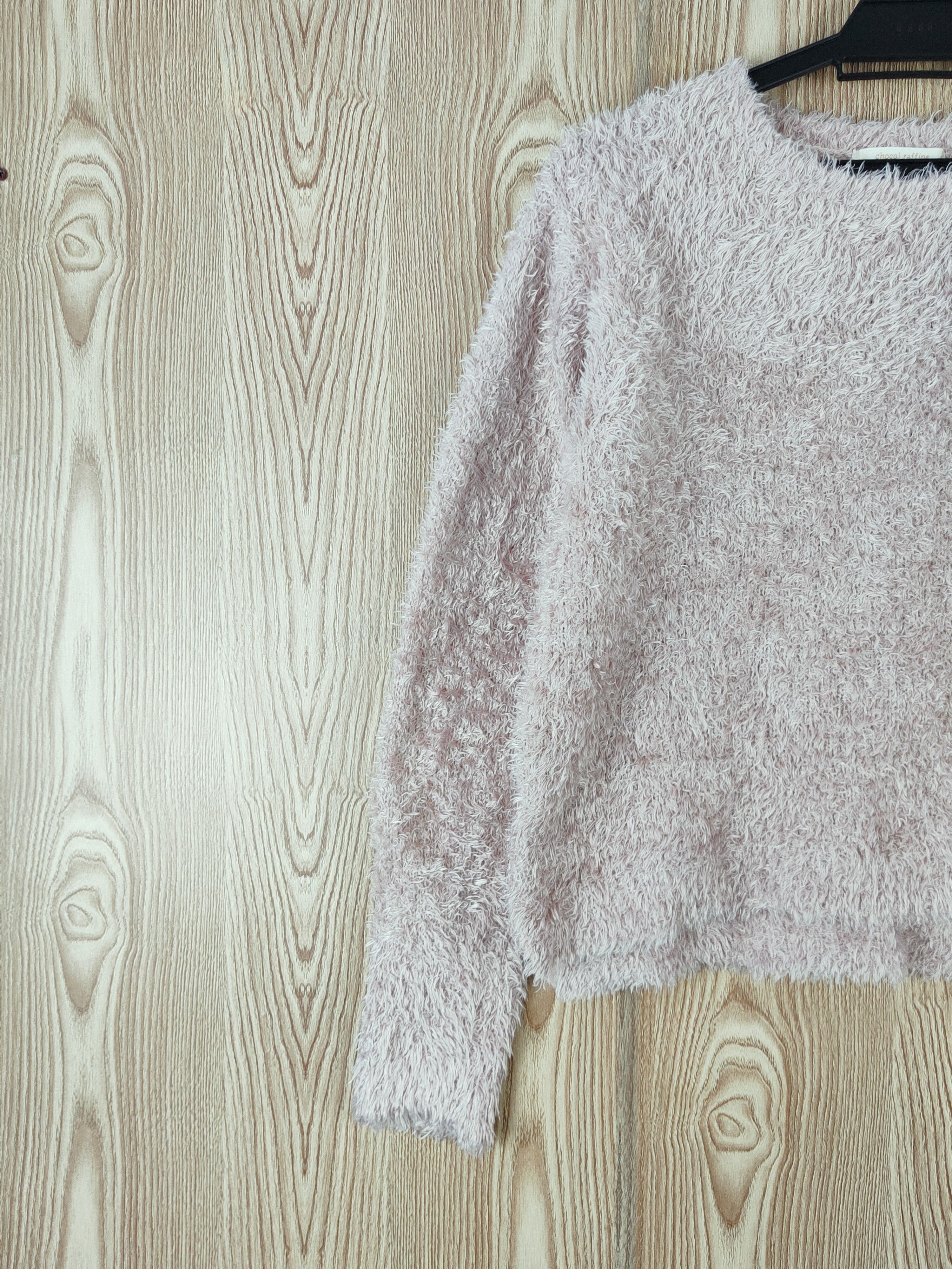 Aran Isles Knitwear × Japanese Brand Chocol Raffine Pink Shag Shaggy Fur Mohair Knitwear #W883 Size M / US 6-8 / IT 42-44 - 3 Thumbnail