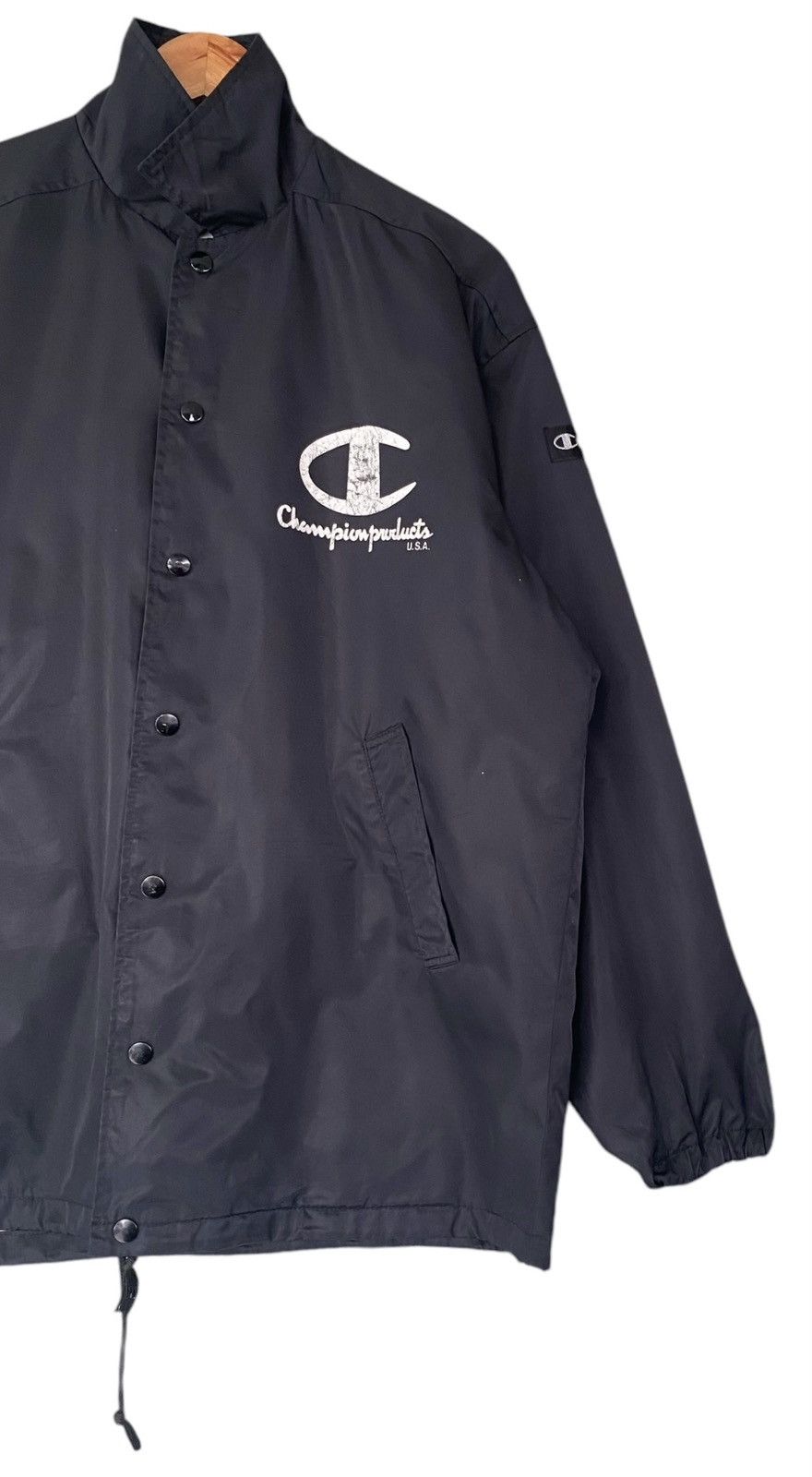 Champion × Champs Sport × Vintage CHAMPION Nylon Button Jacket Size US L / EU 52-54 / 3 - 2 Thumbnail