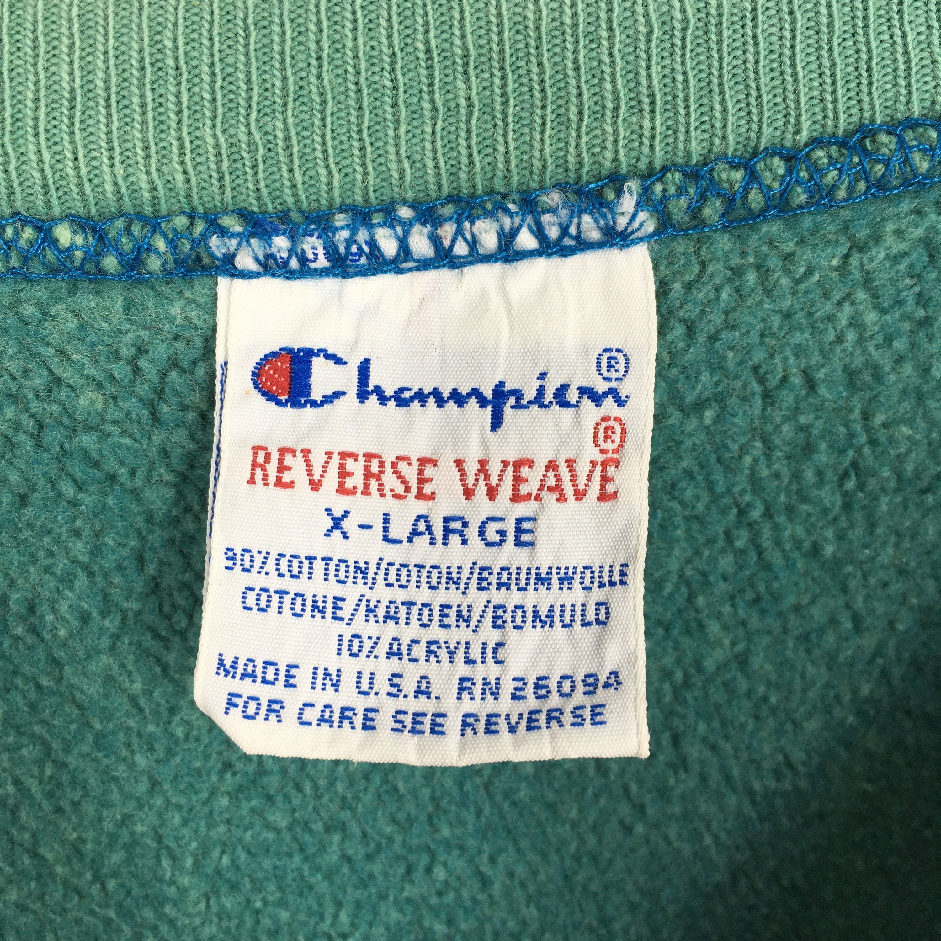 Champion Vintage Champion Reverse Weave Green Crewneck Sweatshirt XL Size US XL / EU 56 / 4 - 5 Thumbnail