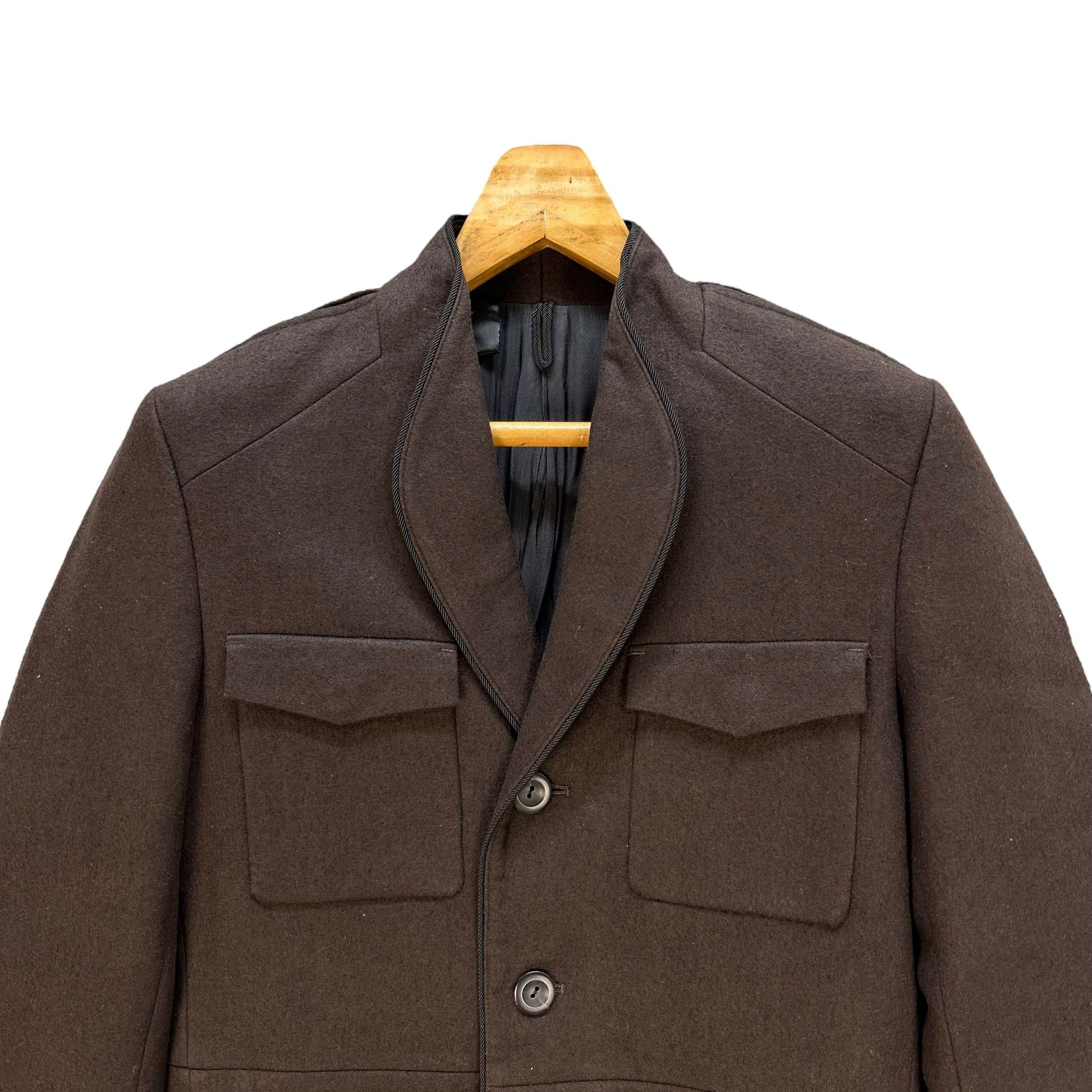 N.Hoolywood N. HOOLYWOOD Brown Wool Coat Jacket #A53-1237 Size US S / EU 44-46 / 1 - 2 Thumbnail