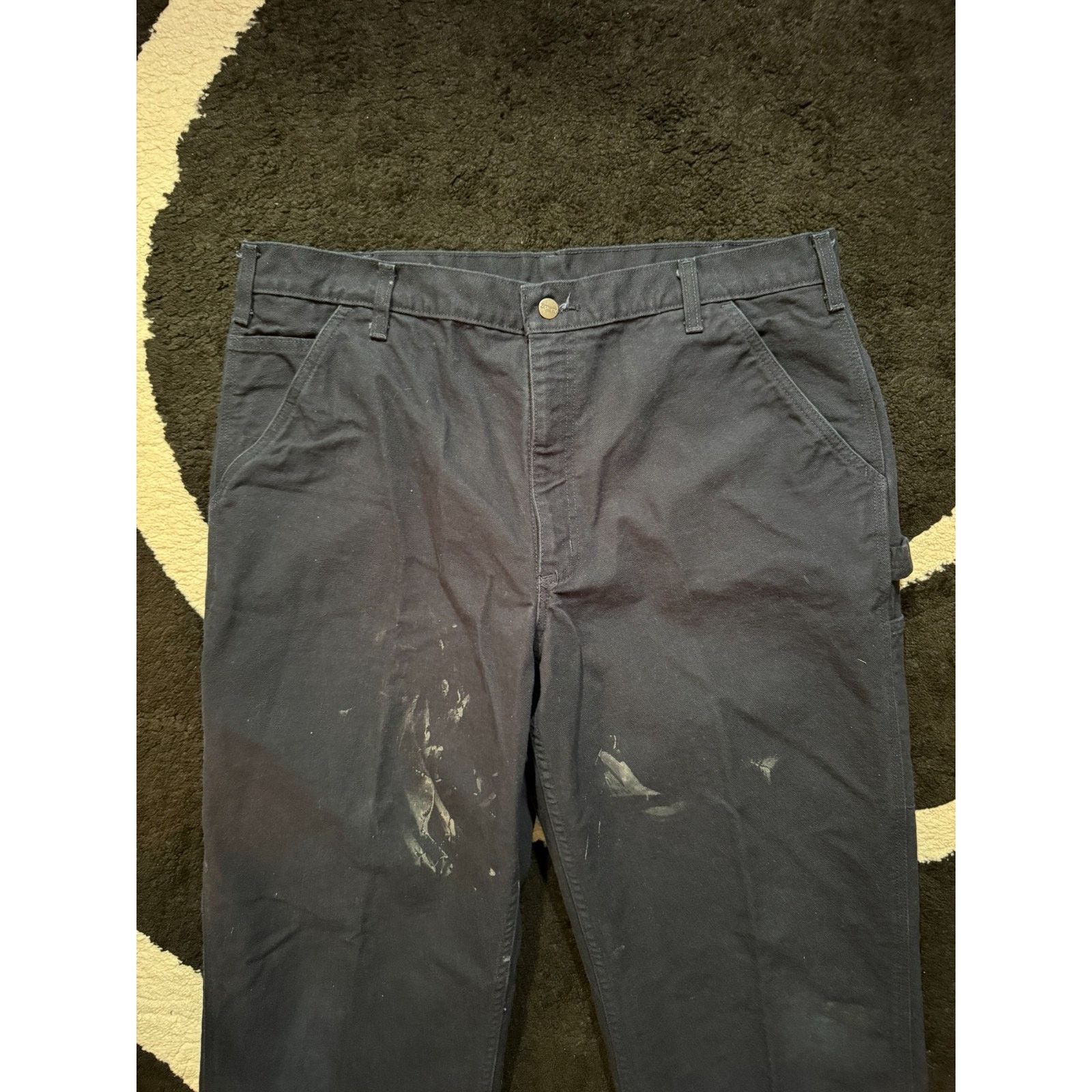 Carhartt Carhartt B11 Mens 38x32 Navy Work Pants Heavyweight USA Made Size US 38 / EU 54 - 9 Thumbnail