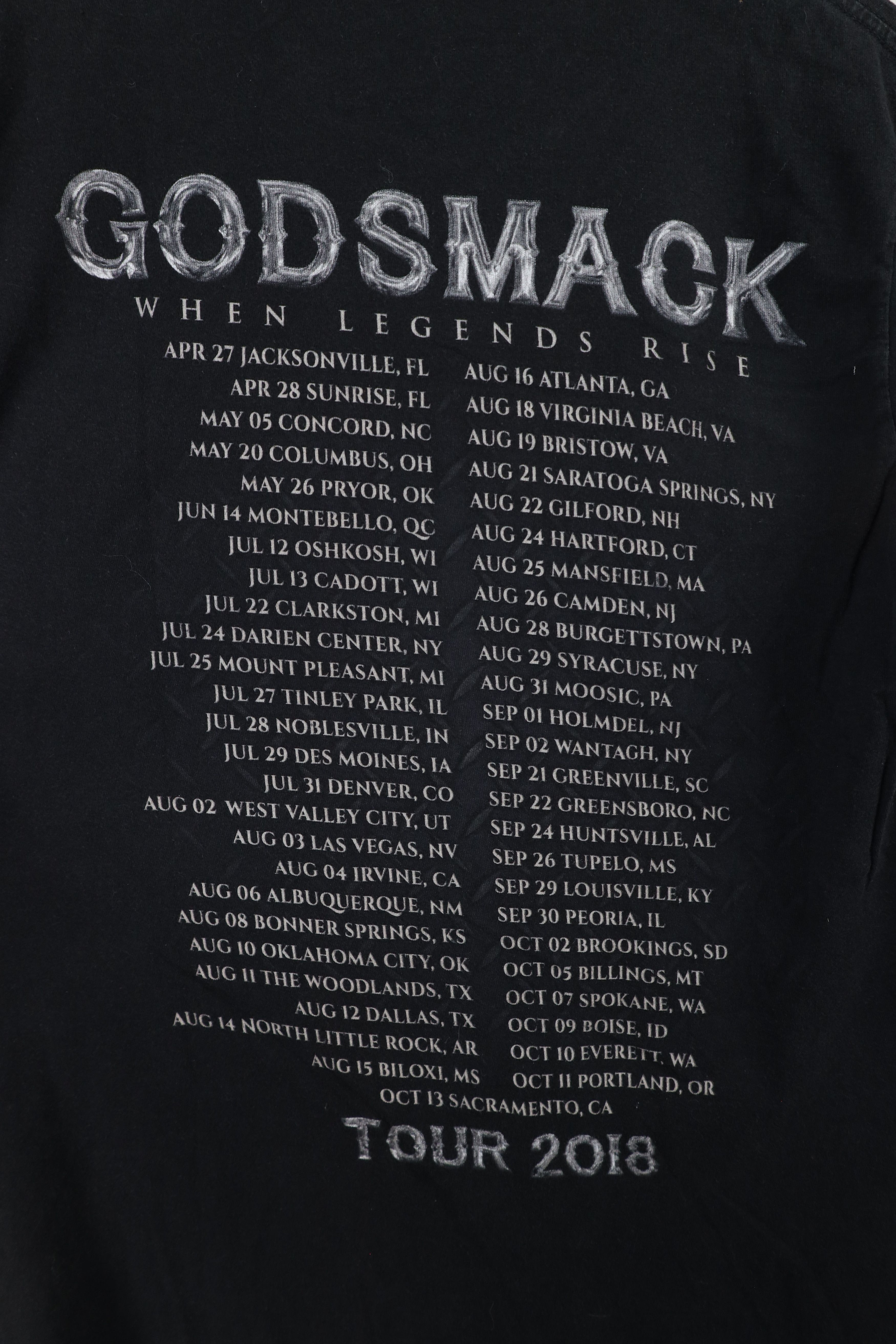 Vintage Vintage Y2K When Legends Rise Tour Godsmack Band T-Shirt Size M / US 6-8 / IT 42-44 - 10 Thumbnail
