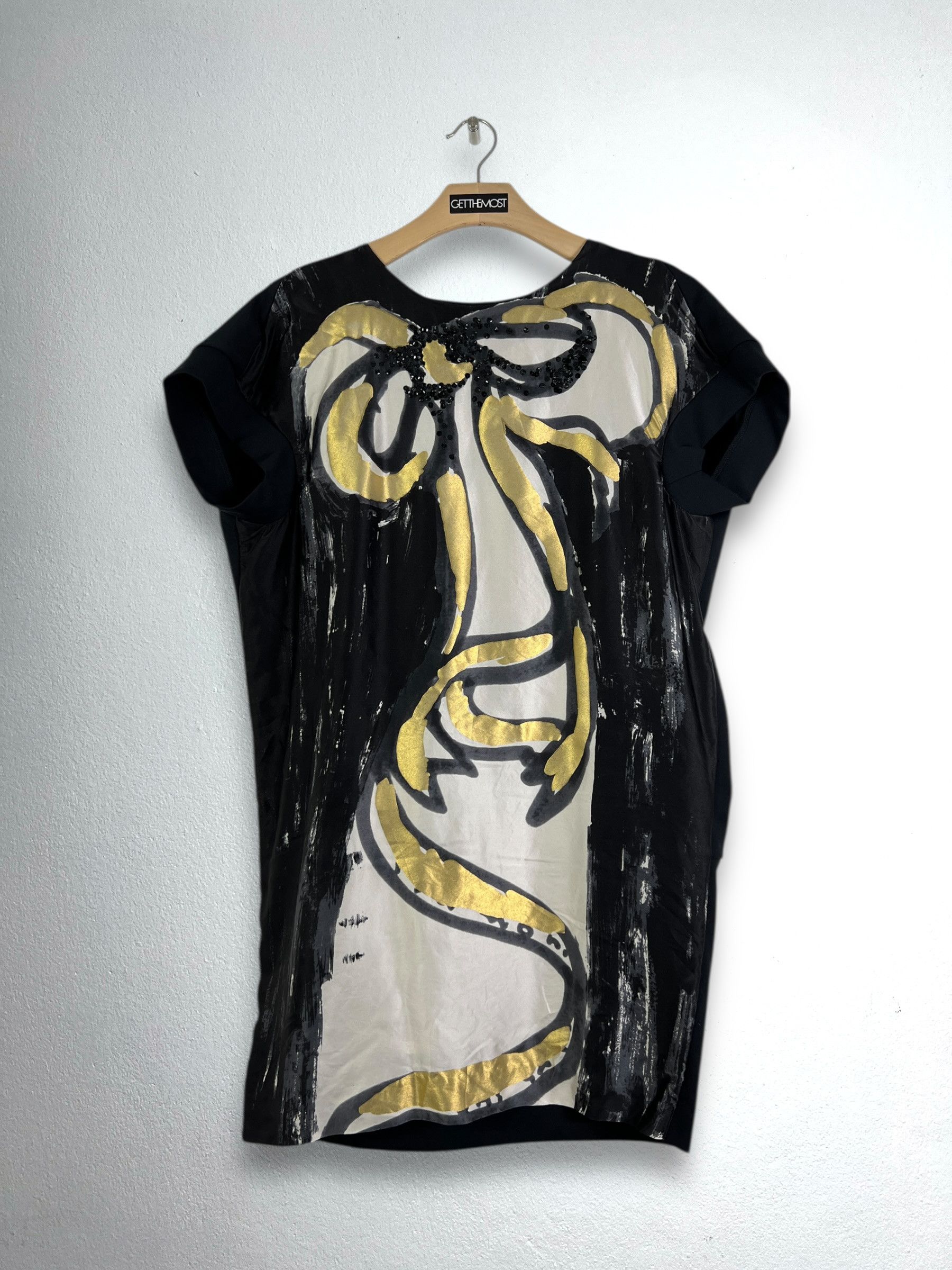 Tsumori Chisato TSUMORI CHISATO Art Printed Silk Dress (2) GTMP365 Size XS / US 0-2 / IT 36-38 - 1 Thumbnail