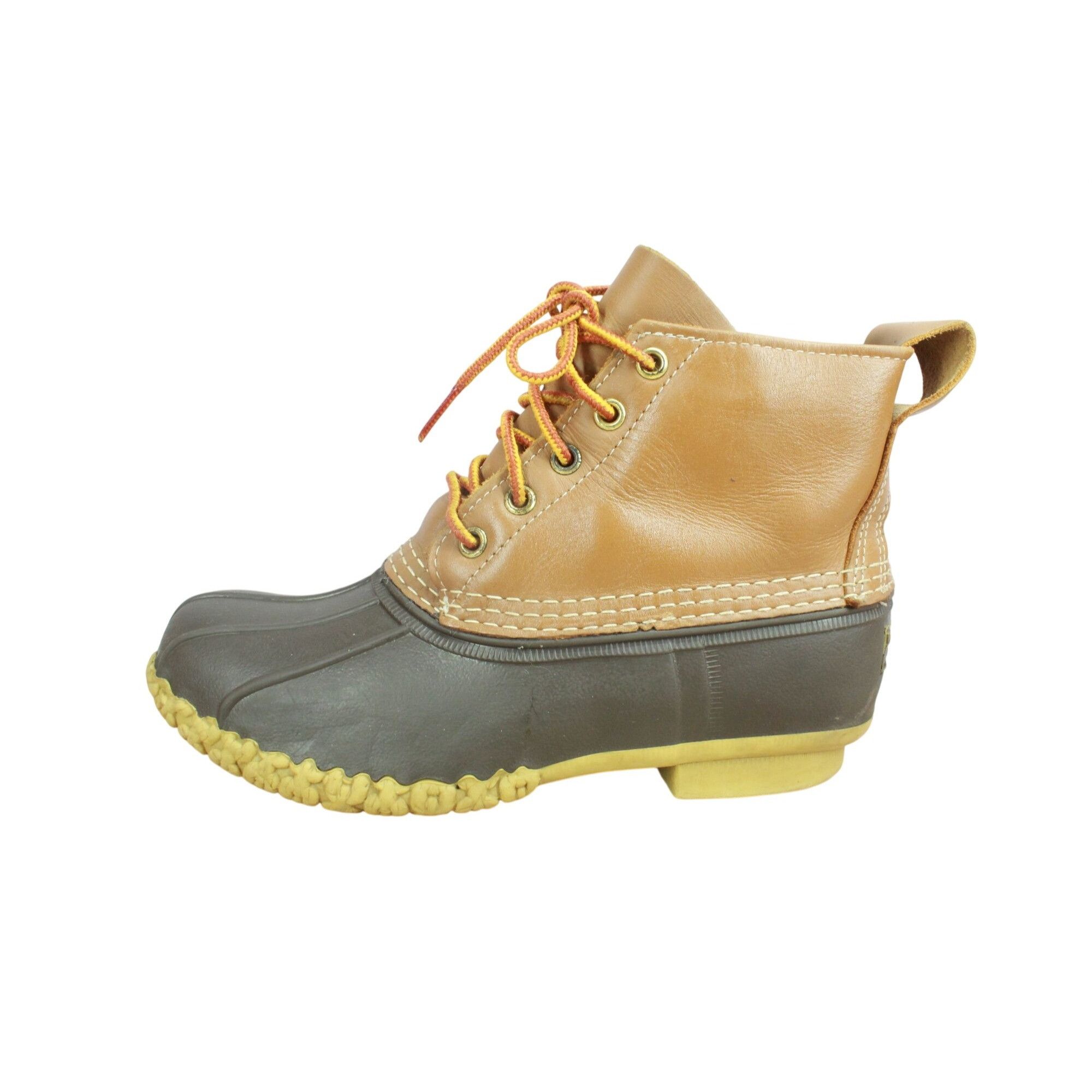 L.L. Bean LL Bean Women's 6" Lace Up Ankle Duck Boots Brown 7 M Size US 7 / IT 37 - 1 Thumbnail
