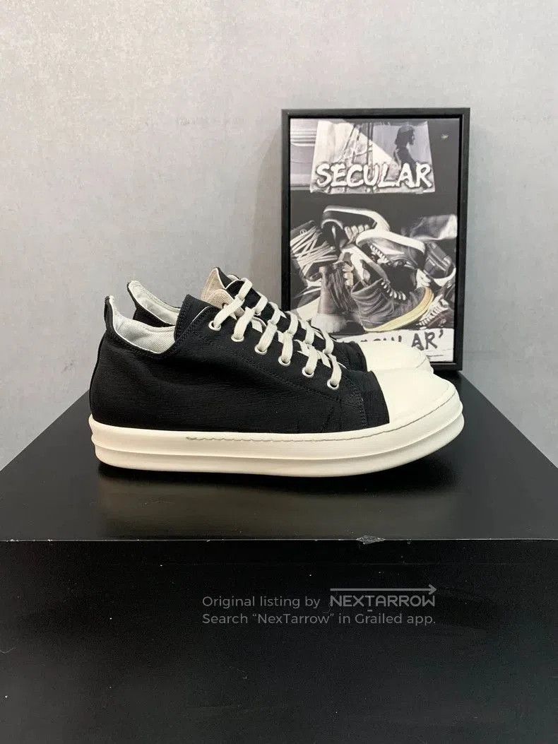 Rick Owens Rick Owens Black and White Low Top Sneakers. Size US 10 / EU 43 - 3 Thumbnail