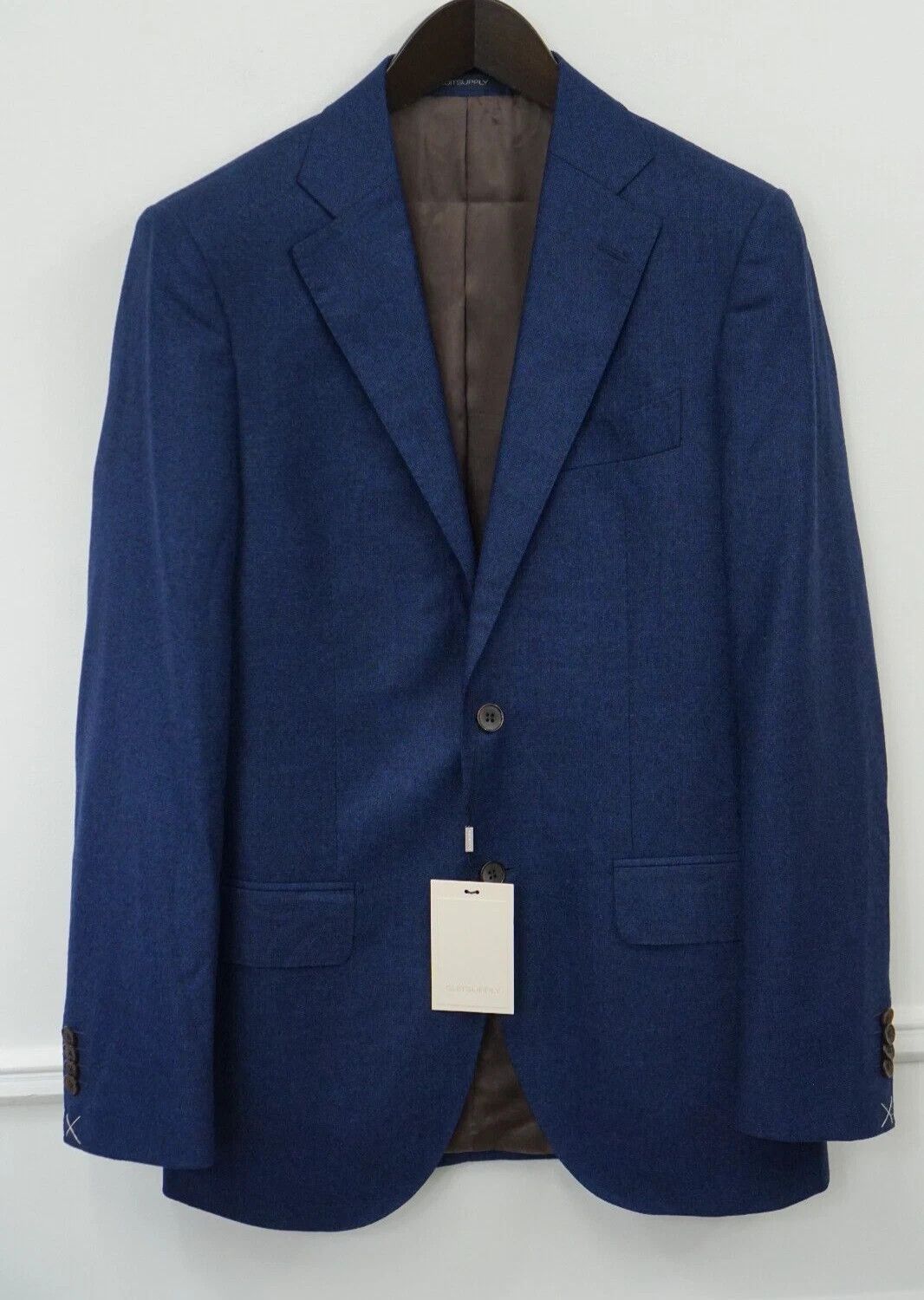 Suitsupply Men Suitsupply Blazer Lazio Blue Super 120's Size 94 US38L Size 38L - 1 Thumbnail