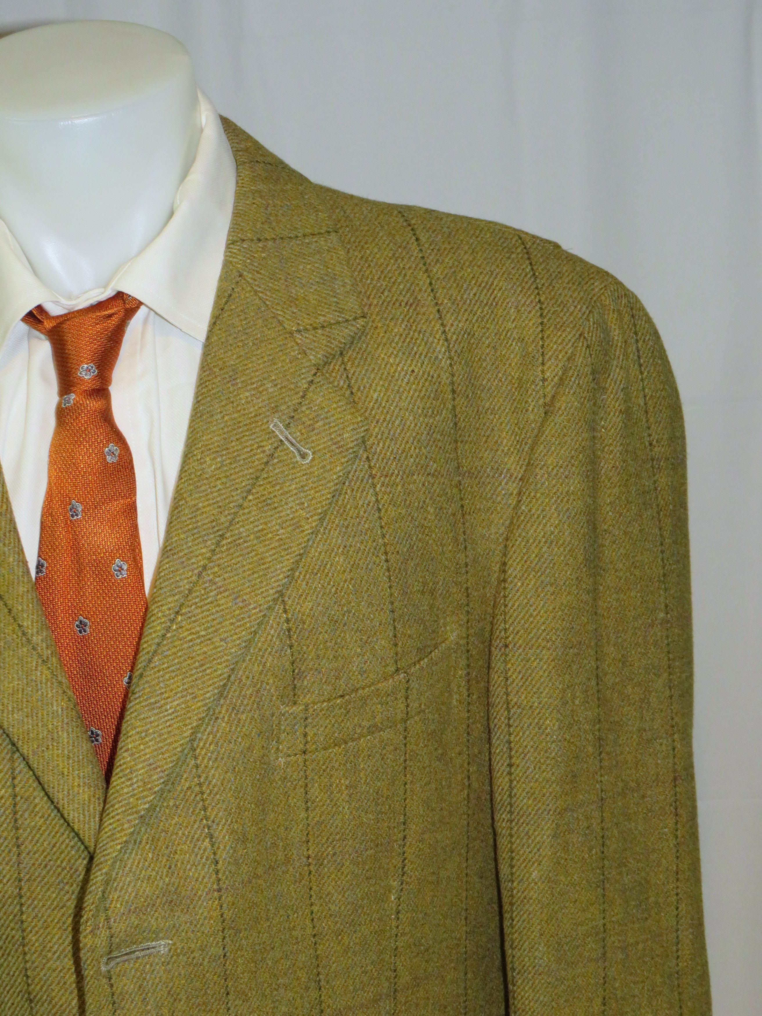 Other P&J Haggart Green Tweed Three Button Shooting Jacket 46 Size 46R - 3 Thumbnail