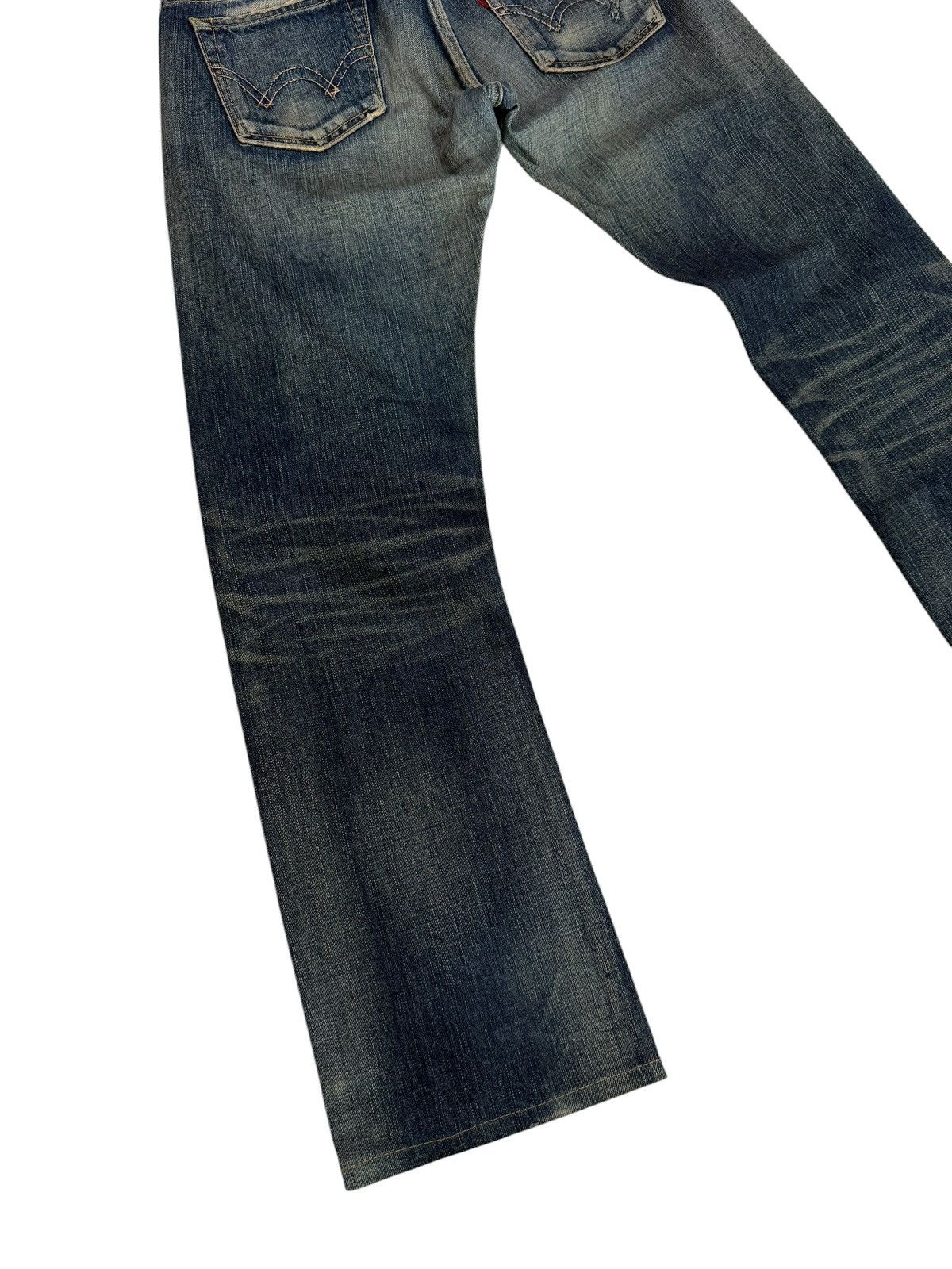 Edwin Vintage Edwin 503 Ladies Flared Style Distressed Denim Jeans Size 28" / US 6 / IT 42 - 17 Thumbnail