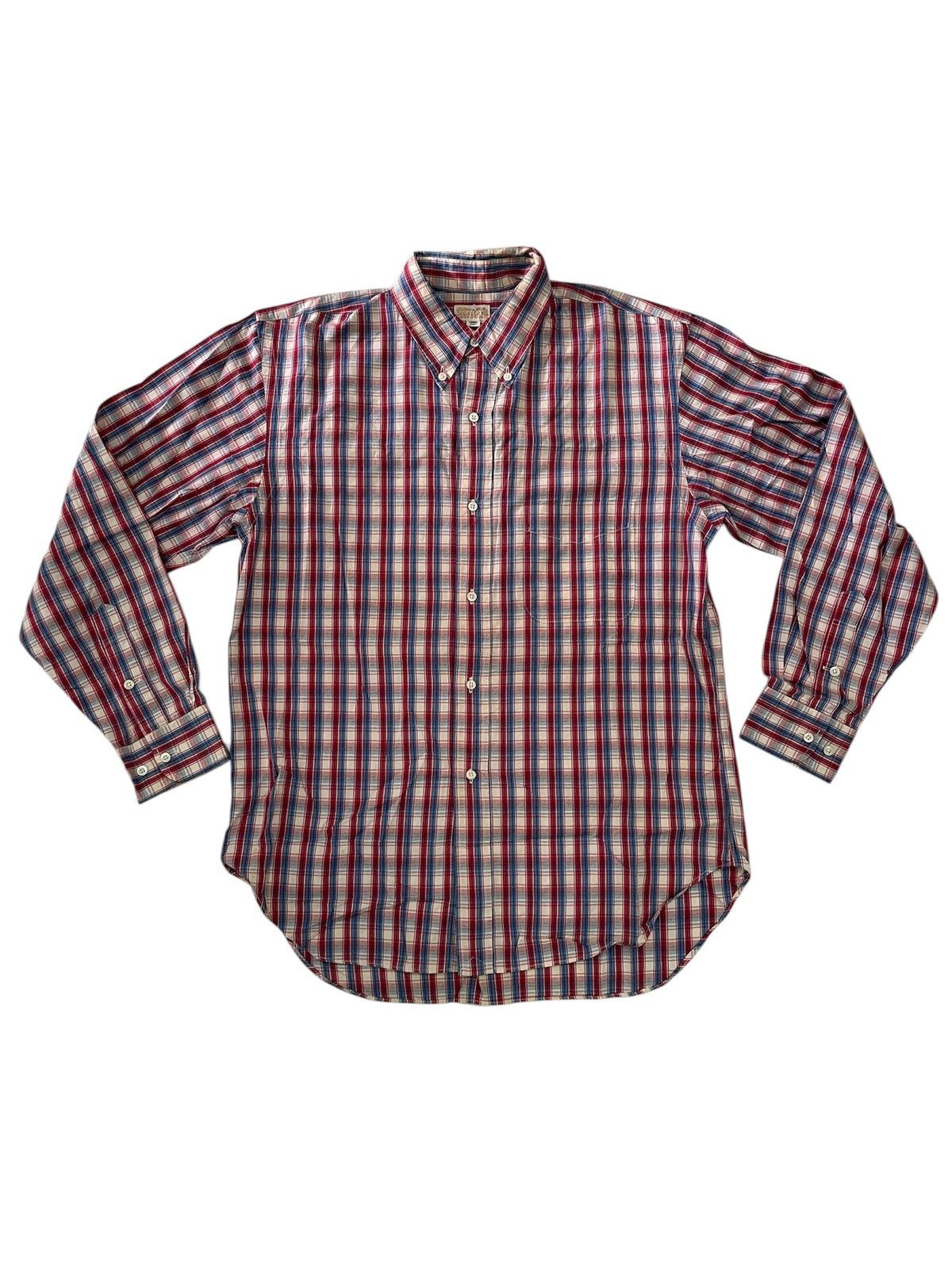 Sugar Cane SUGAR CANE JAPAN M21468 MADRAS TARTAN WORKSHIRT GUSSET LARGE Size US L / EU 52-54 / 3 - 2 Thumbnail