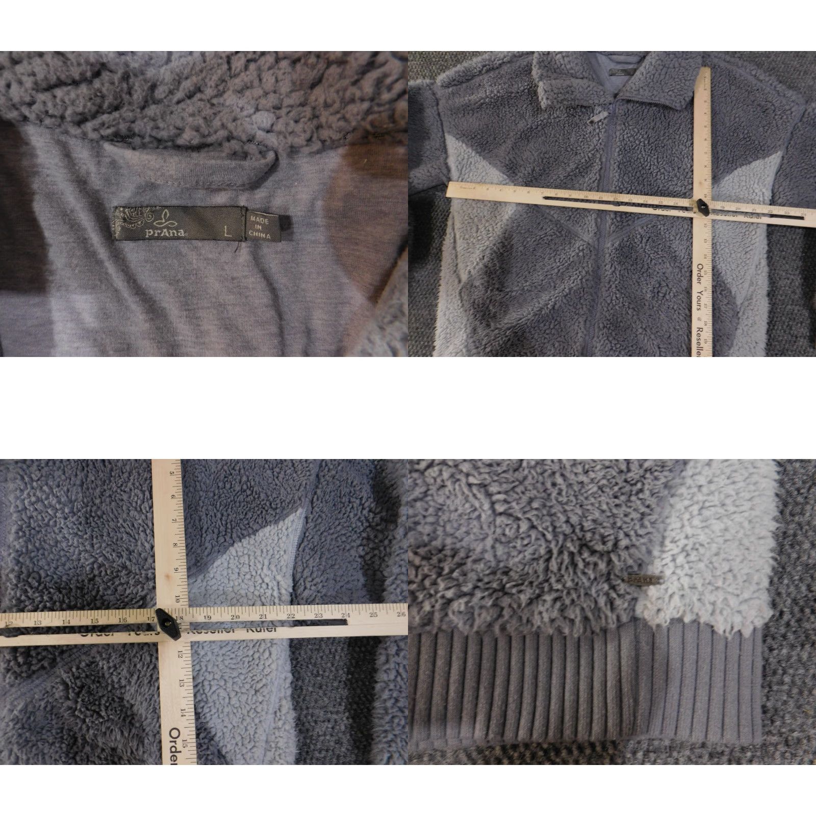 Prana prAna Jacket Womens Large Gray Sherpa Fleece Zip Up Colorblock Eco Recycled Poly Jacket Womens L Gray Solid Retro Casual Mens Womens Boys Girls Size L / US 10 / IT 46 - 8 Thumbnail