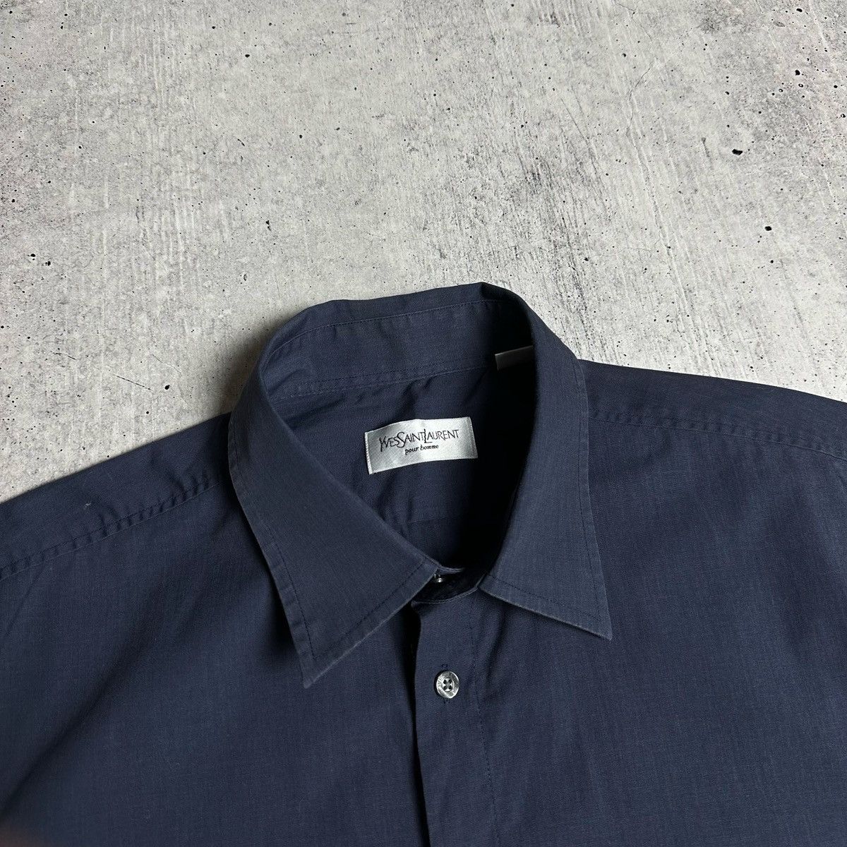 Vintage × Yves Saint Laurent Yves Saint Laurent Shirt Button Up Mini Logo YSL Size US XL / EU 56 / 4 - 4 Thumbnail