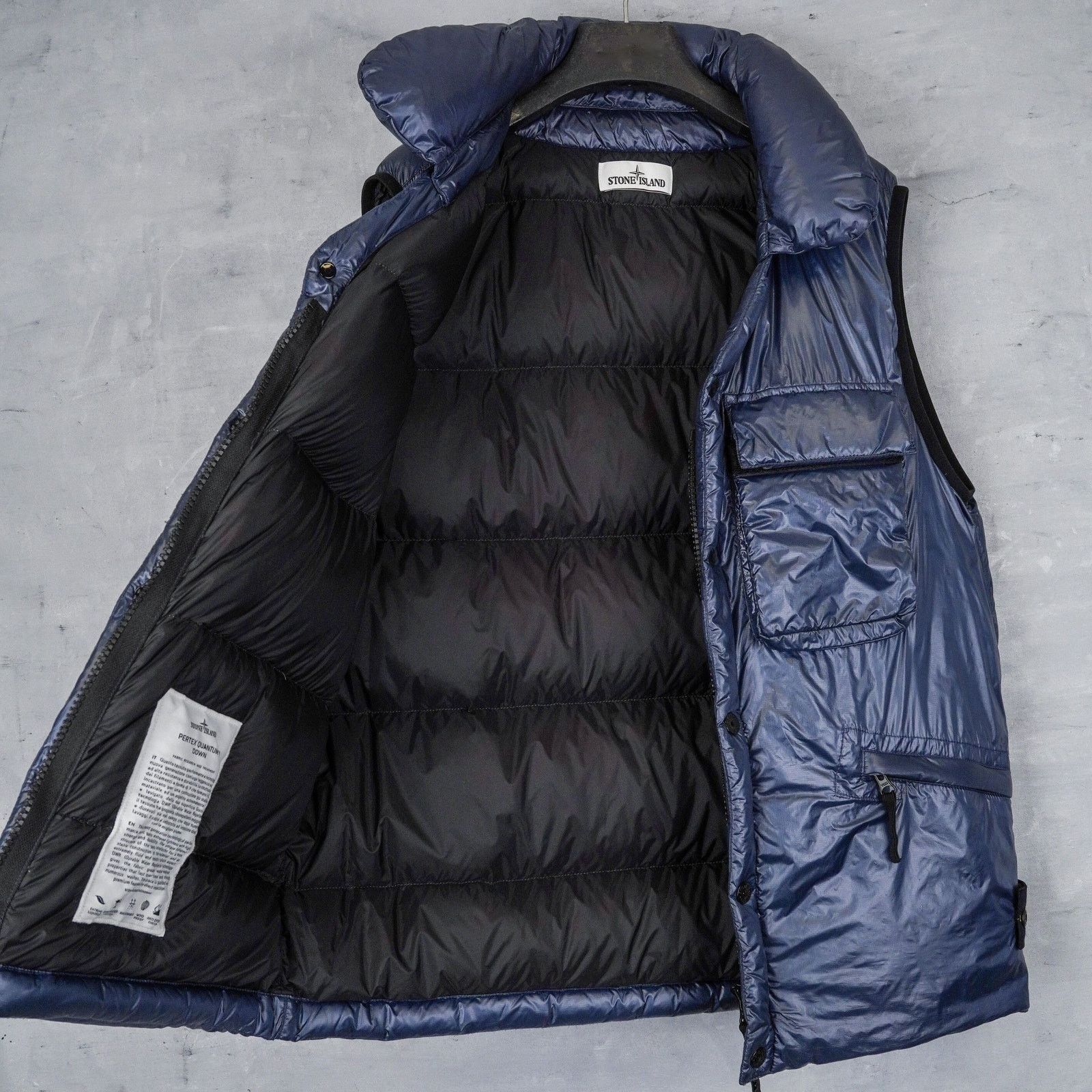 Stone Island Stone island pertex quantum y navy blue down vest jacket Size US XL / EU 56 / 4 - 4 Thumbnail