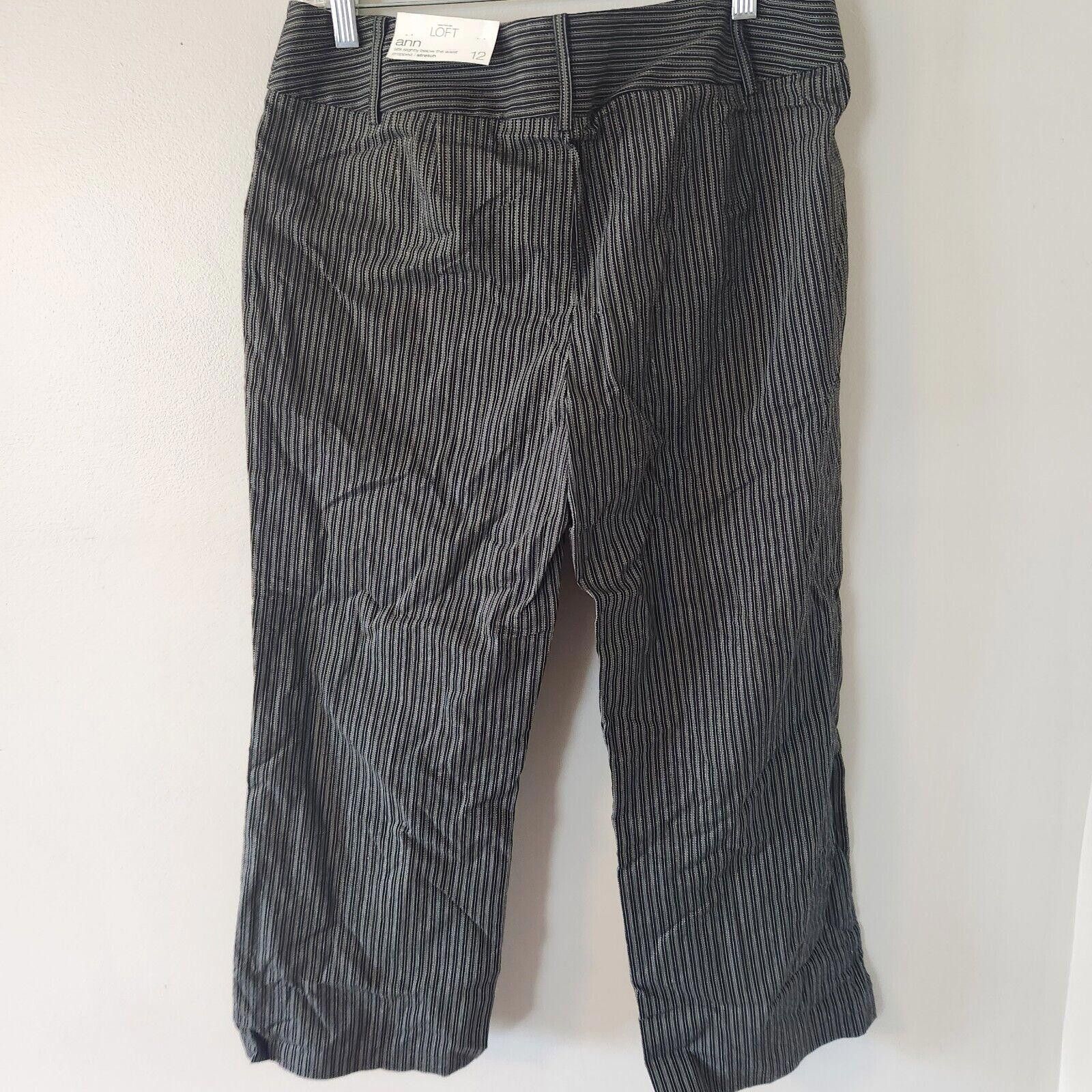 Ann Taylor NWT Ann Taylor Loft Ann Style Pants Black Striped Size 12 Size 34" / US 12 / IT 48 - 5 Thumbnail