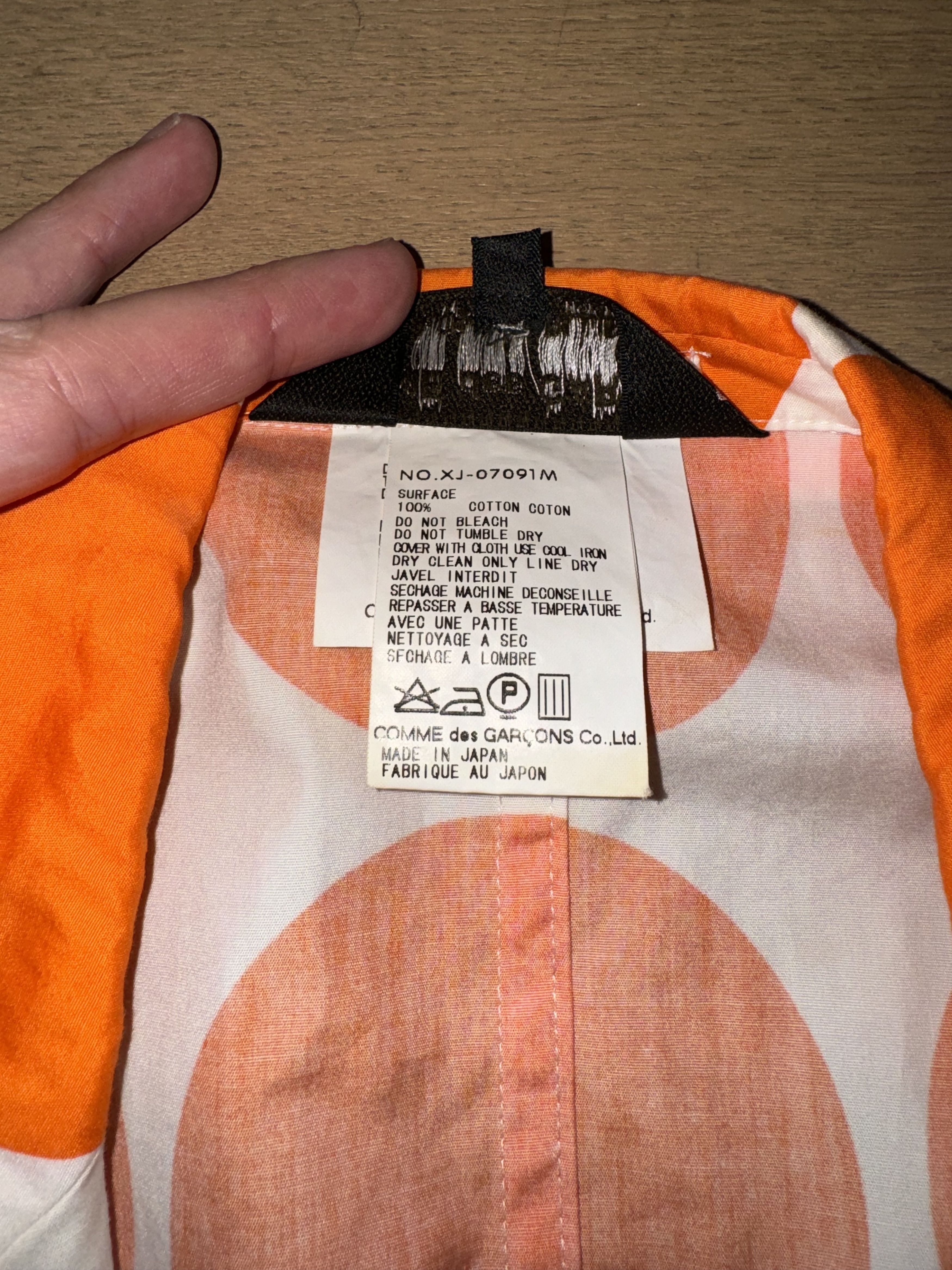 Comme des Garcons Homme Plus Orange Polka Dot Cotton Jacket Size US M / EU 48-50 / 2 - 6 Thumbnail
