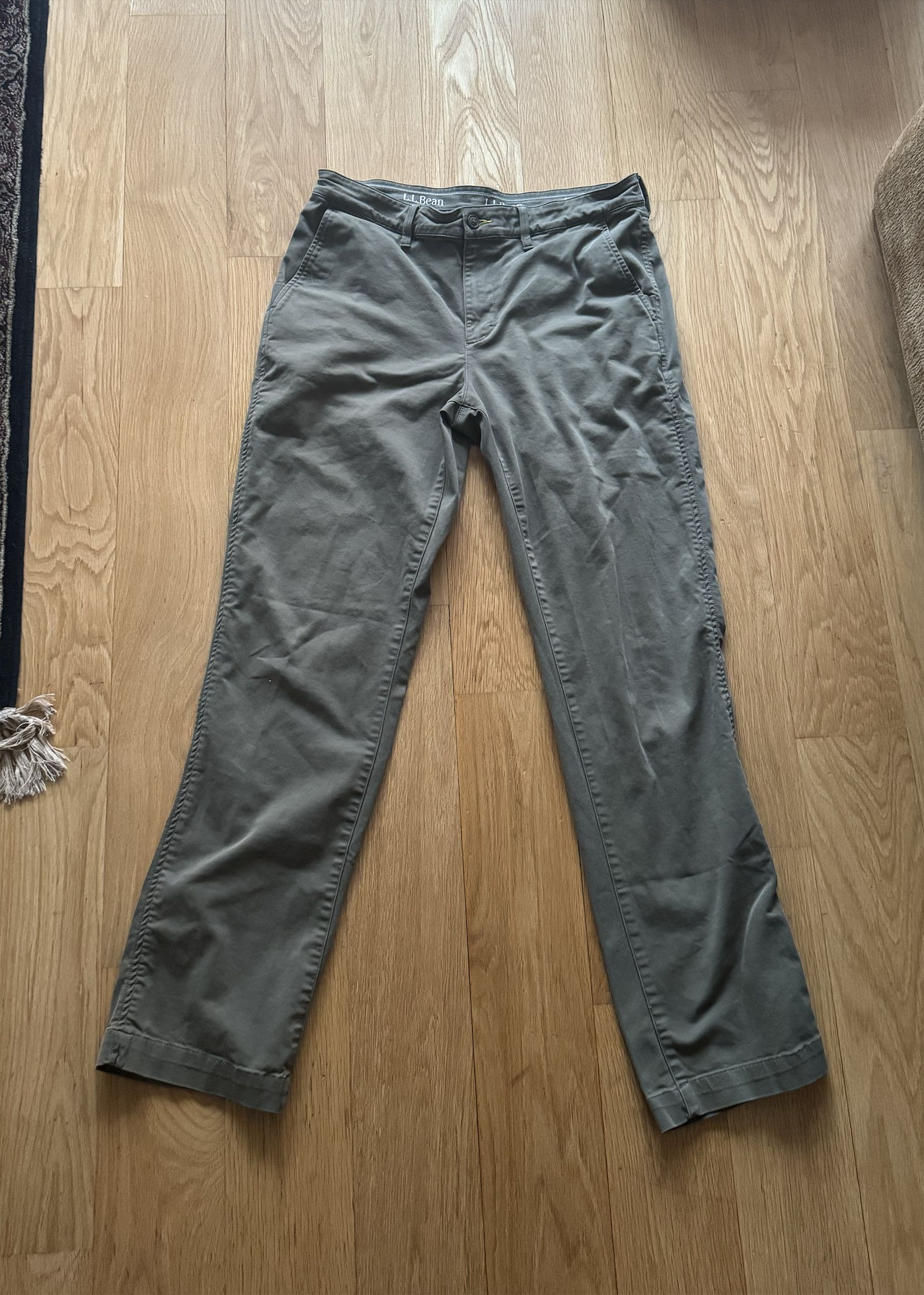 L.L. Bean L. L. Bean Comfort Stretch Sage Chino Pants Size US 34 / EU 50 - 1 Thumbnail