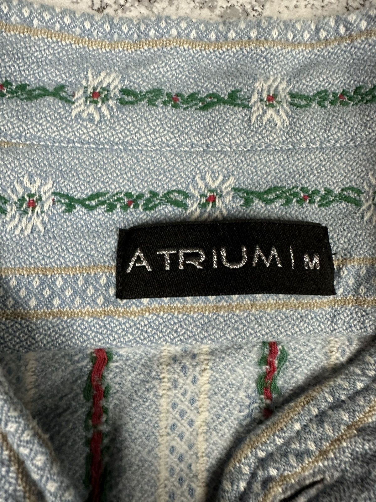 Vintage Vintage Shirt Atrium Shirt Rare Floral Stripe Pattern Size US M / EU 48-50 / 2 - 3 Thumbnail